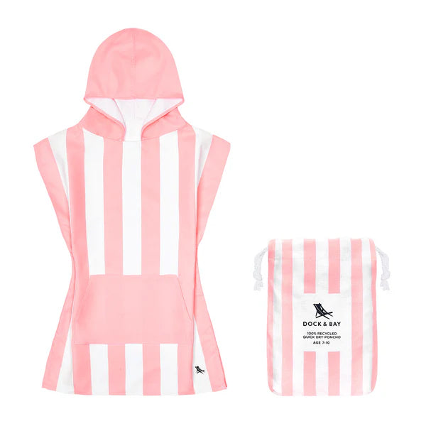 Dock & Bay Kids Poncho - Malibu Pink