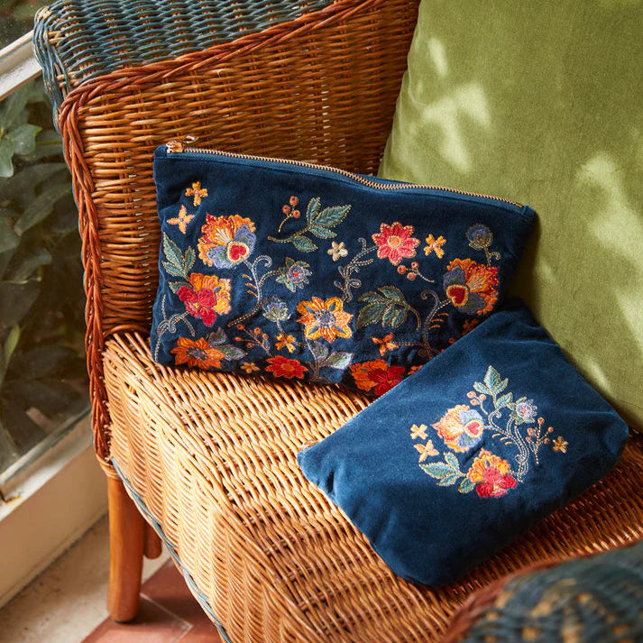 Botanical Garden Everyday Pouch - Navy