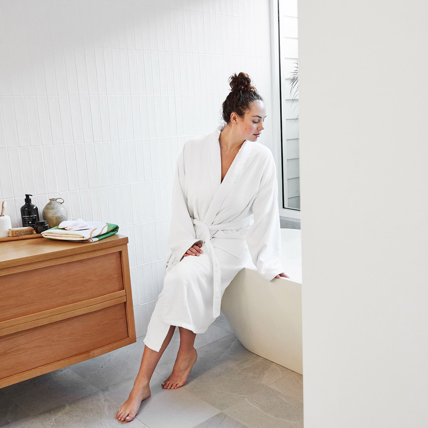 Dock & Bay Bath Robe - Crystal White