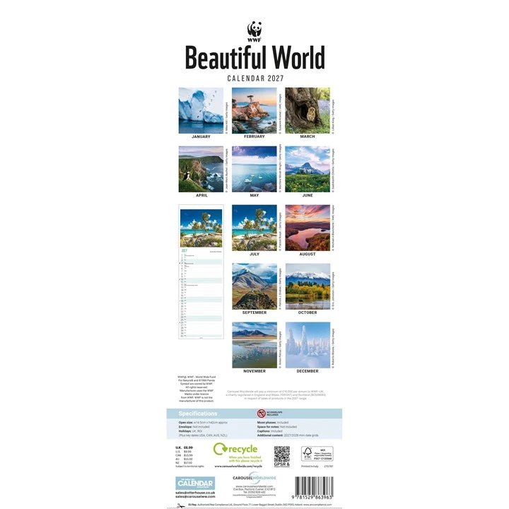 WWF Beautiful World Calendar 2027