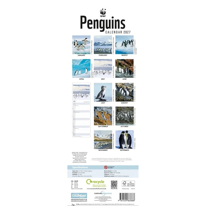 WWF Penguins Calendar 2027