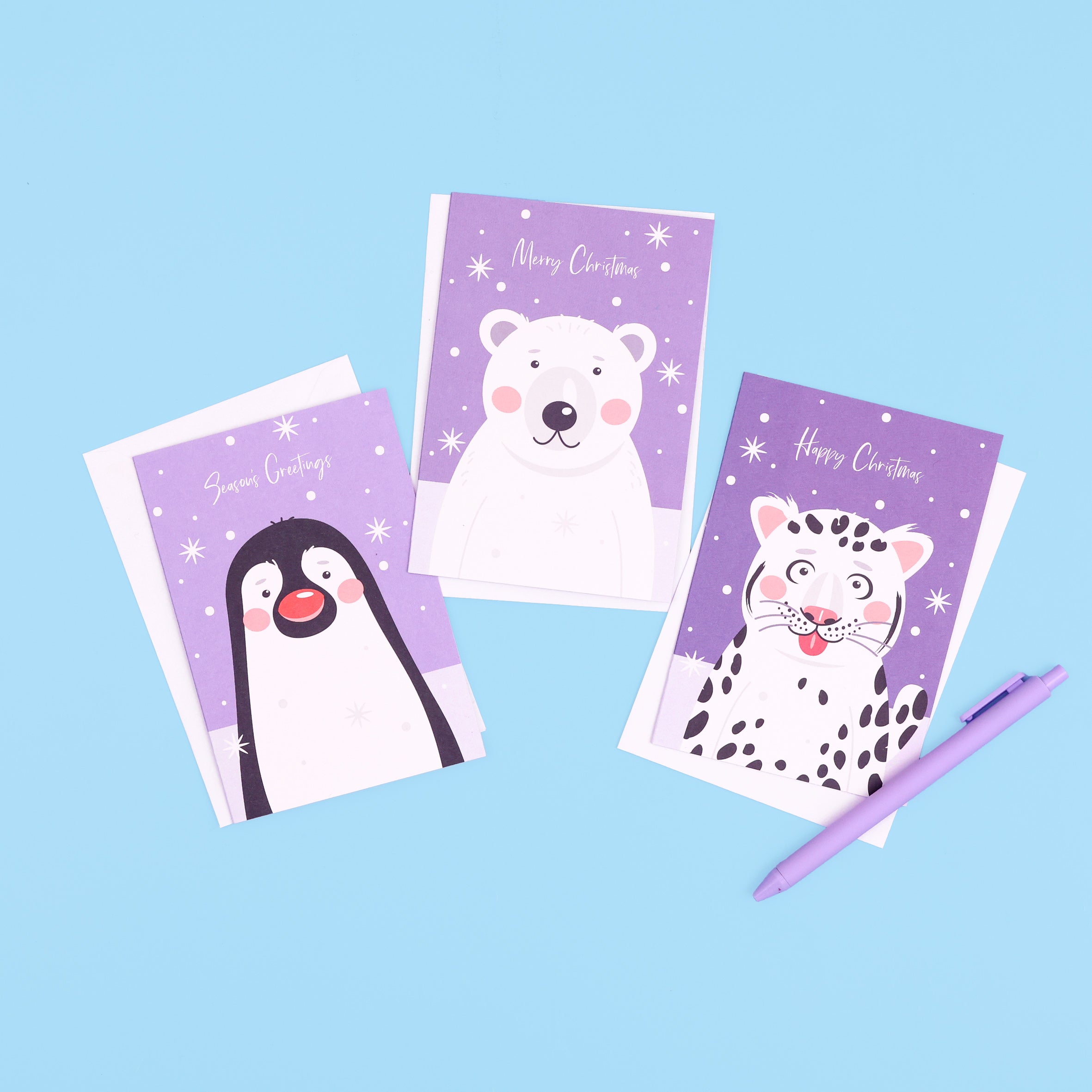 Animal Greeting Christmas Cards (multipack of 30)