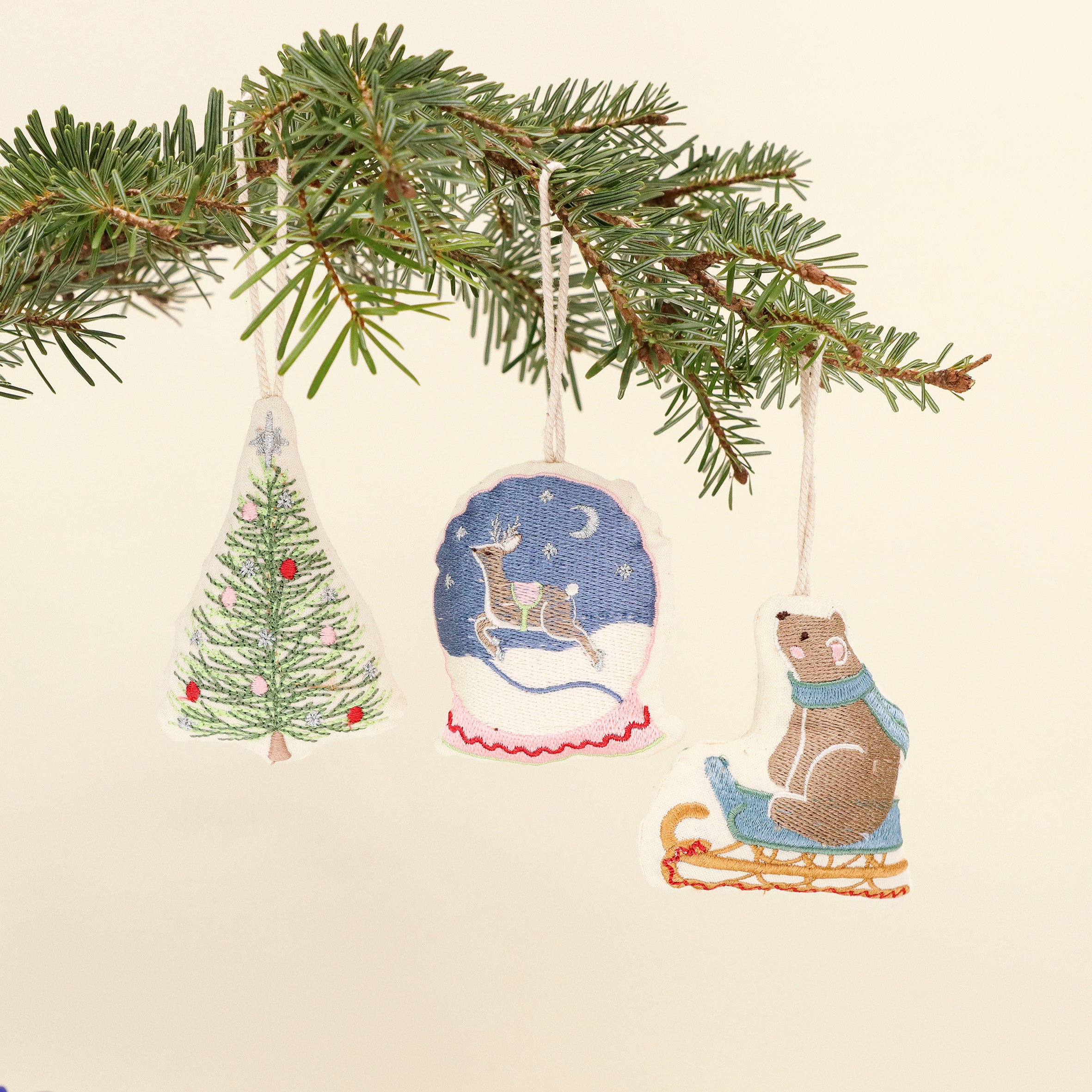 Embroidered Tree Decoration - Christmas Tree