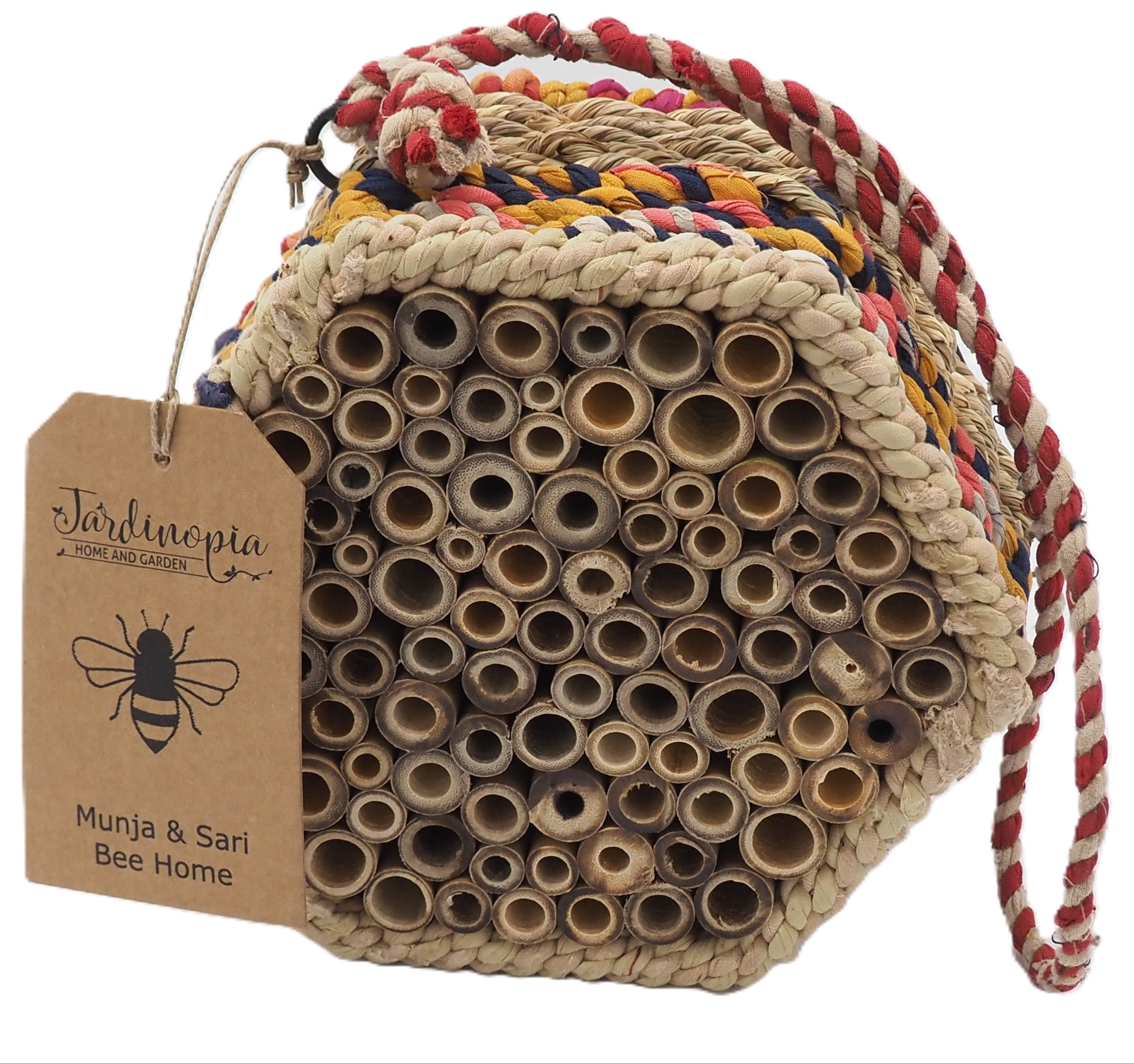 Munja & Reclaimed Sari Fabric Bee House