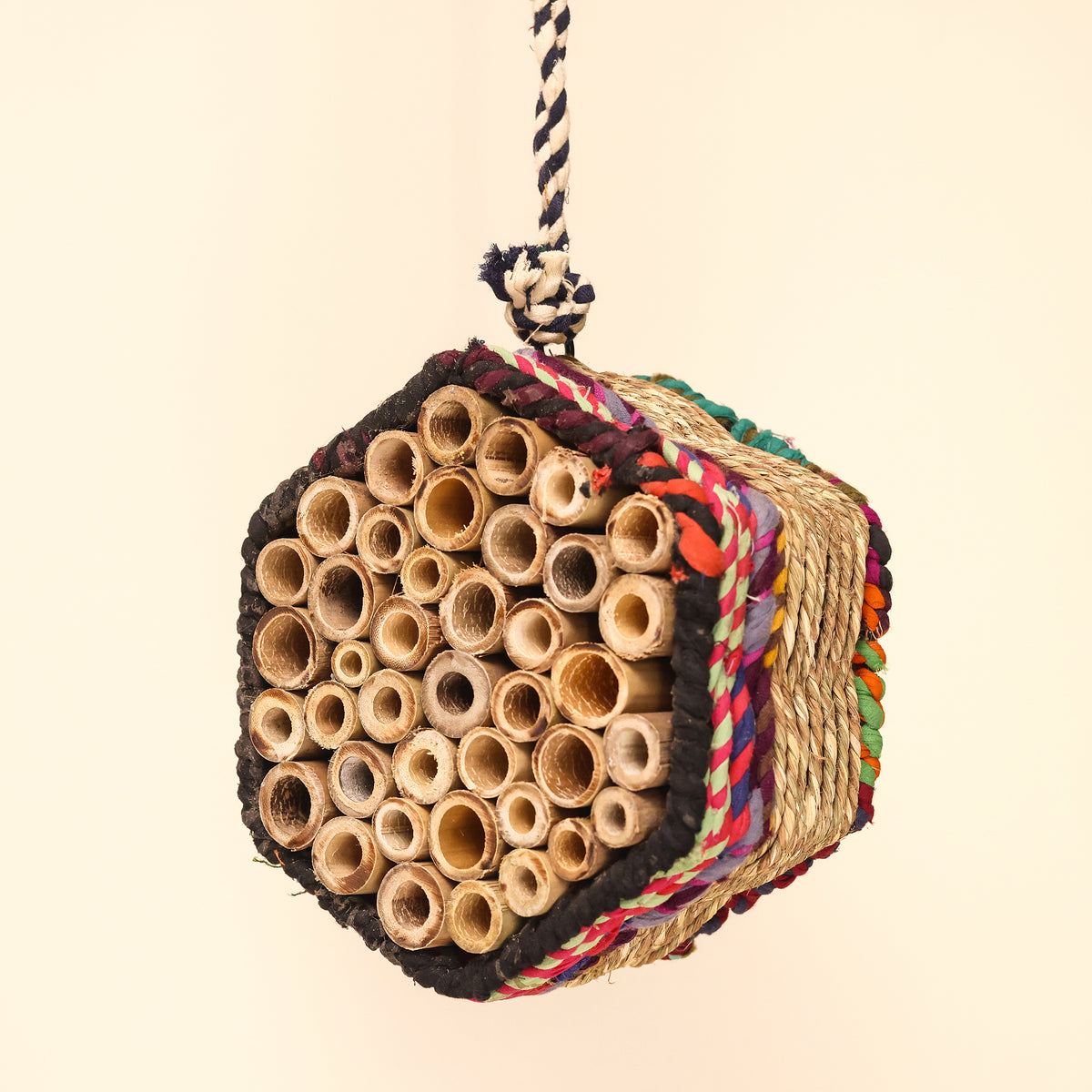Munja & Reclaimed Sari Fabric Bee House