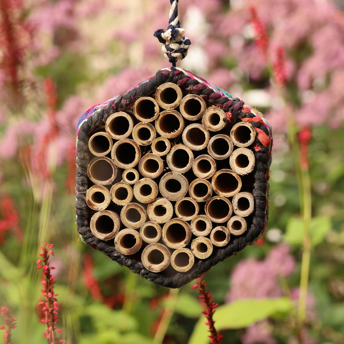 Munja & Reclaimed Sari Fabric Bee House