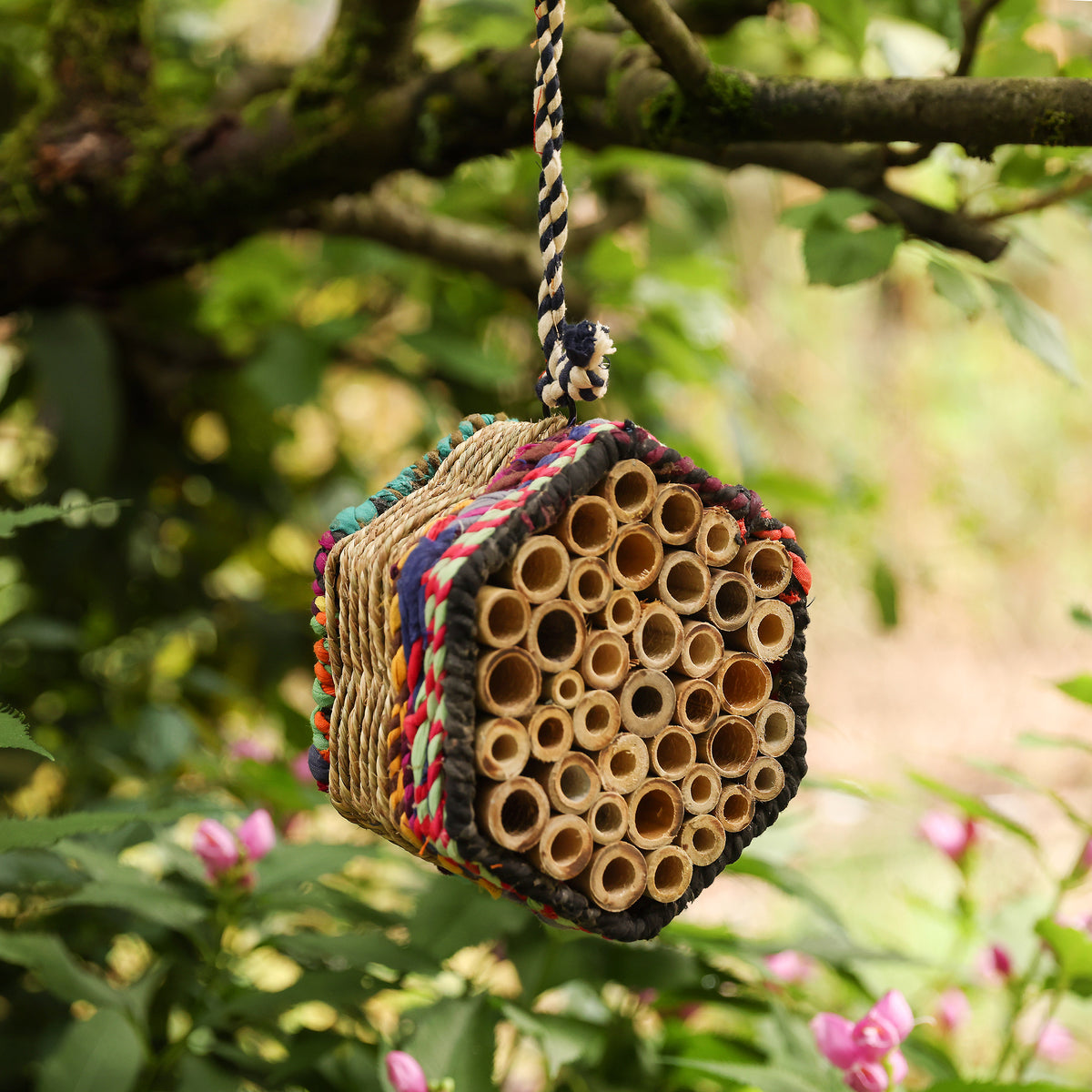 Munja & Reclaimed Sari Fabric Bee House