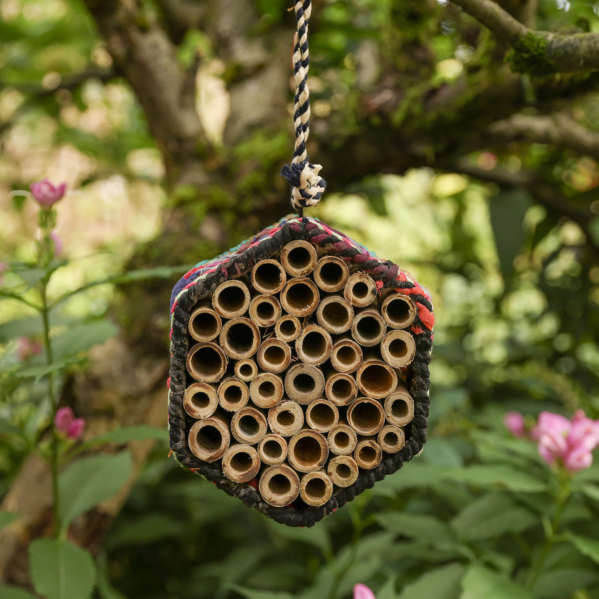 Munja & Reclaimed Sari Fabric Bee House