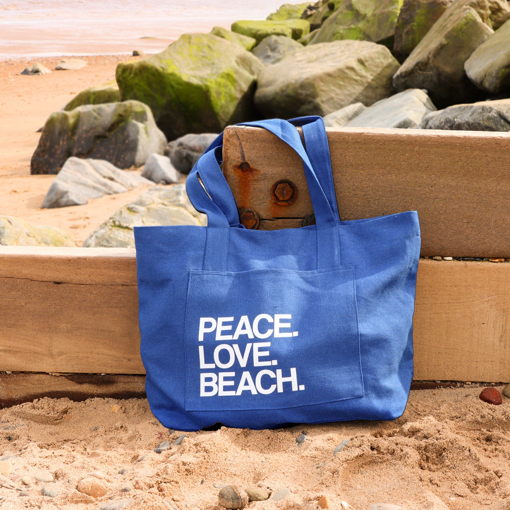 Cotton Beach Bag - Blue