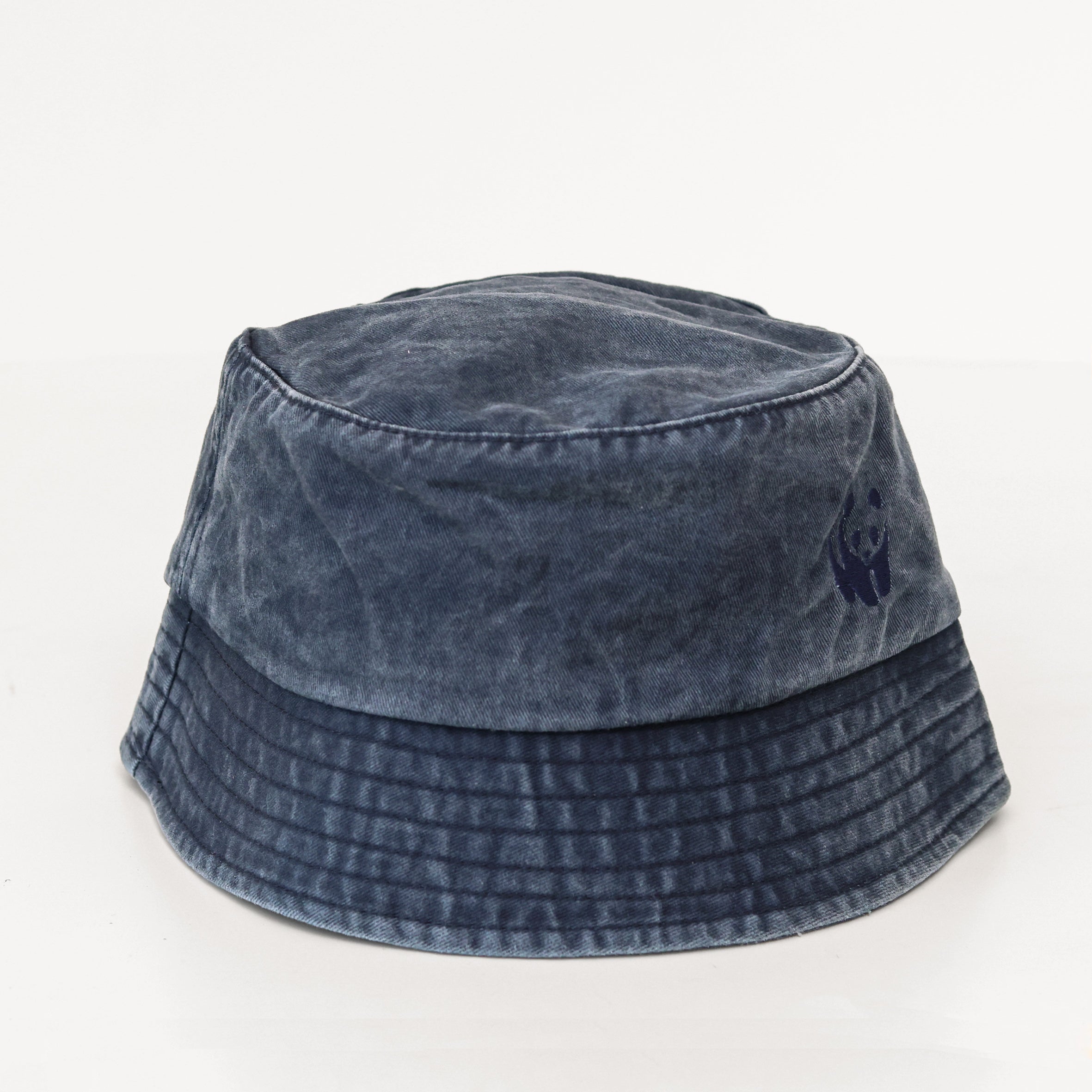 WWF Washed Effect Bucket Hat - Navy