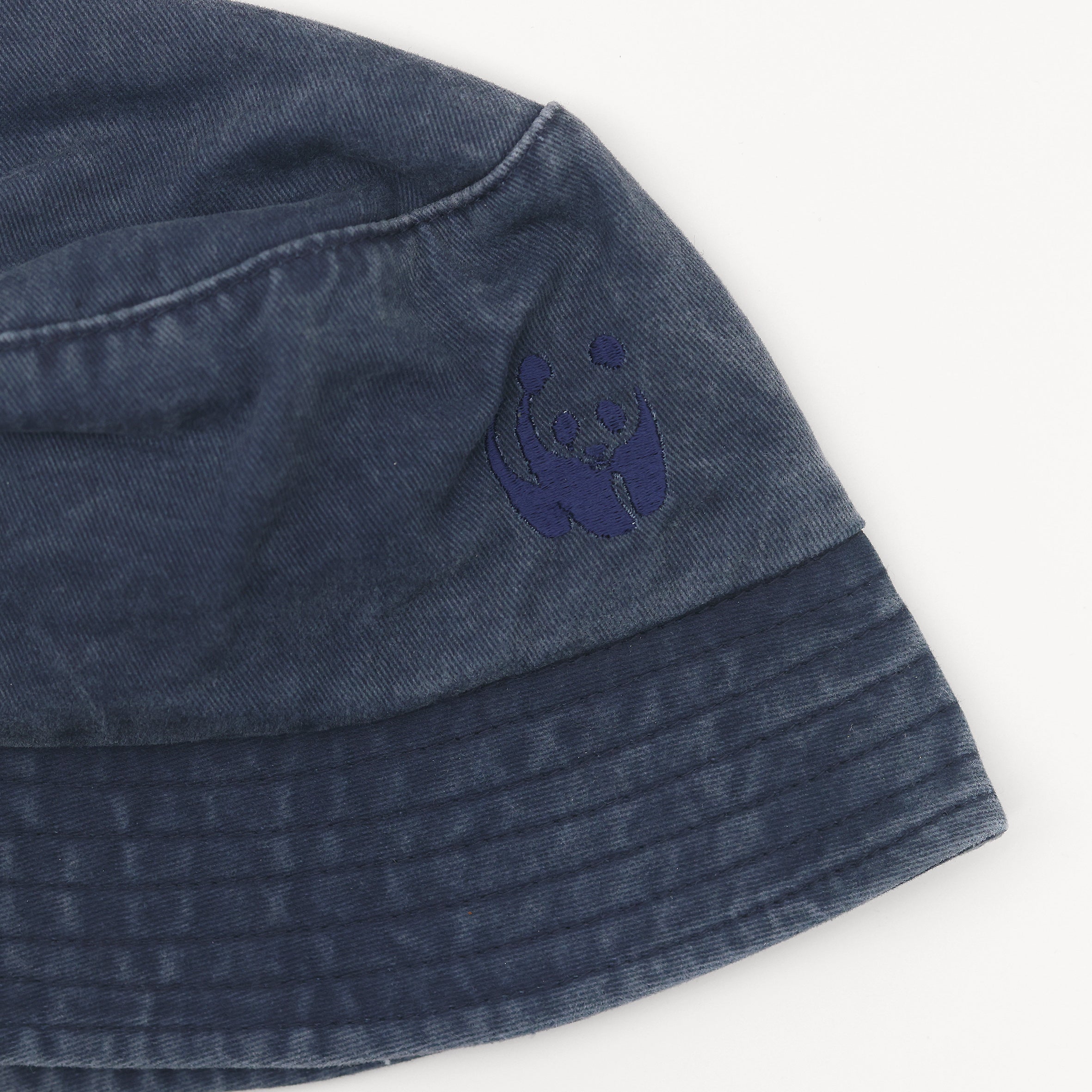 WWF Washed Effect Bucket Hat - Navy