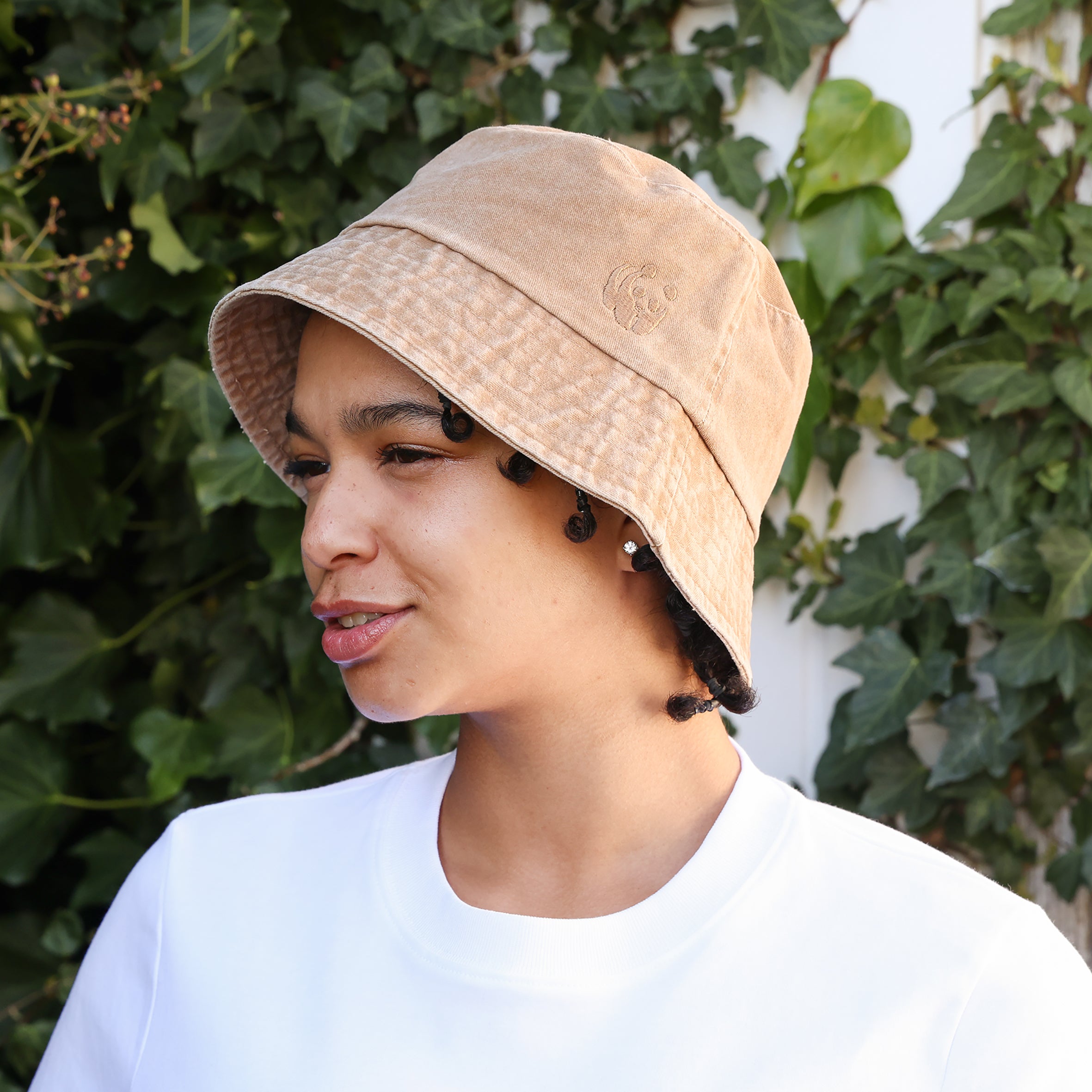WWF Washed Effect Bucket Hat - Camel