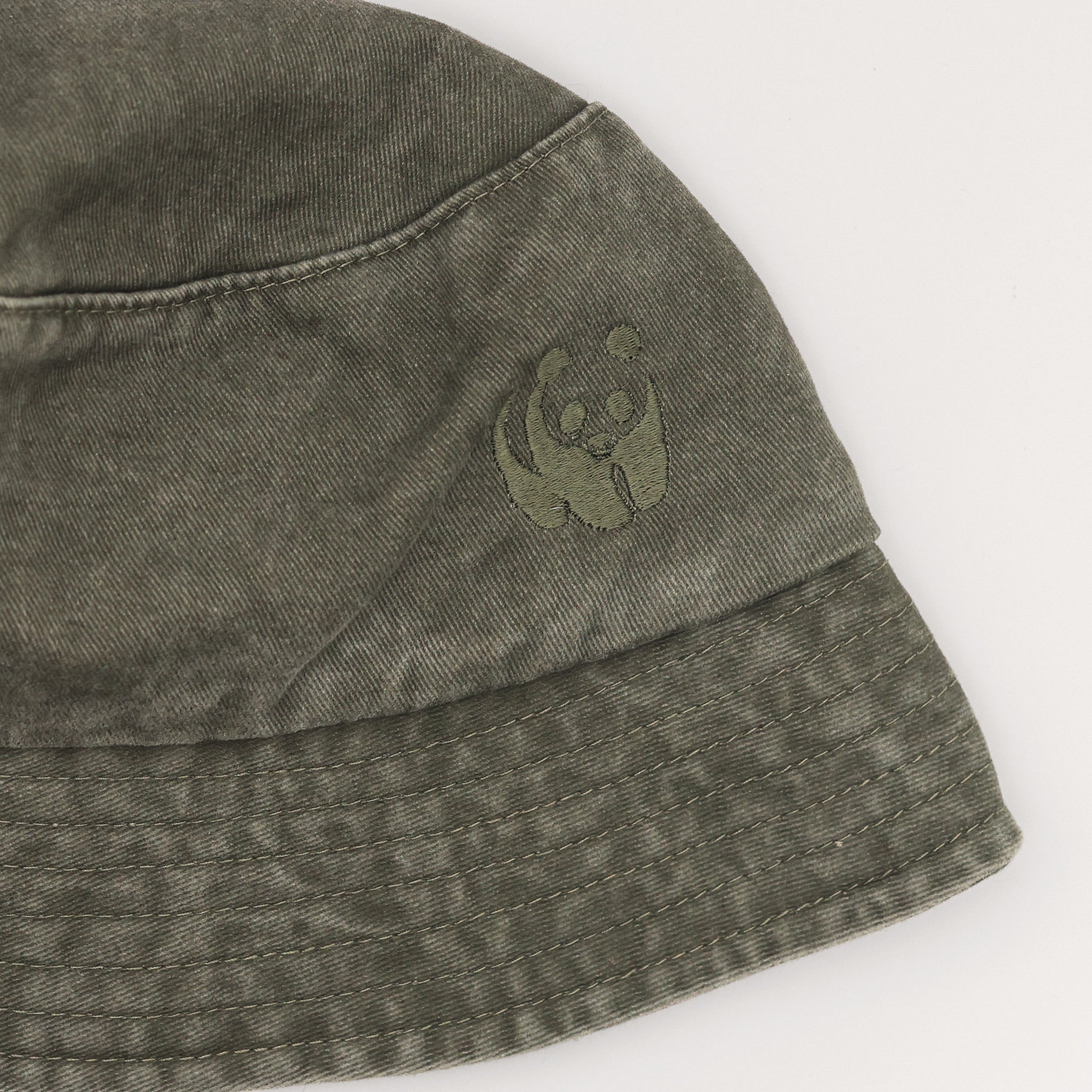 WWF Washed Effect Bucket Hat - Khaki