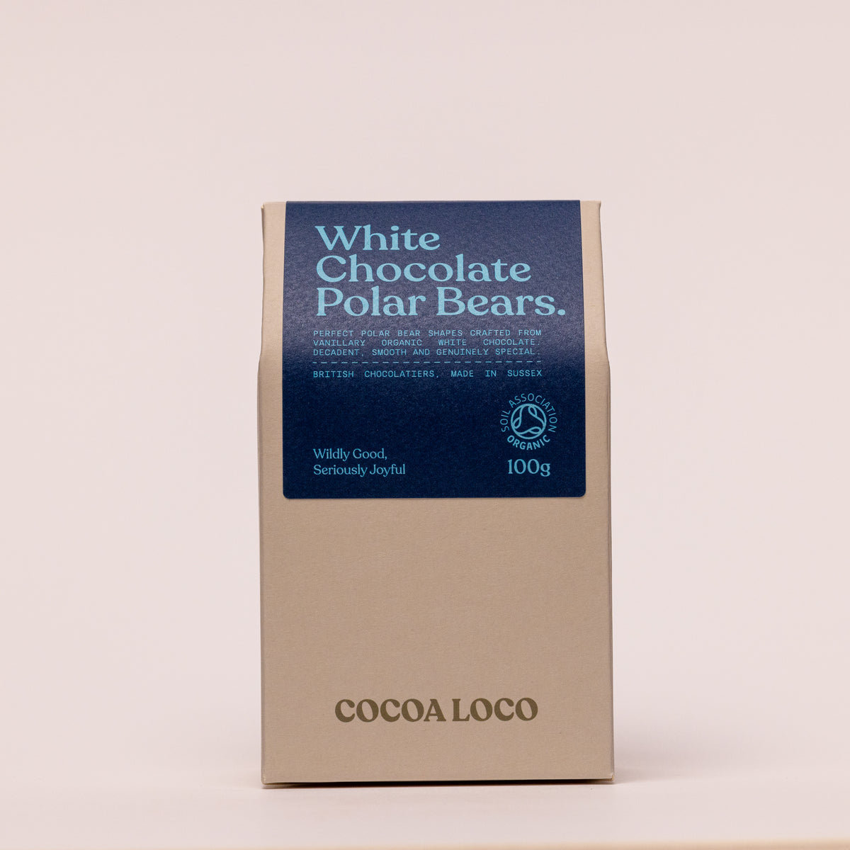 Organic White Chocolate Polar Bears 100g