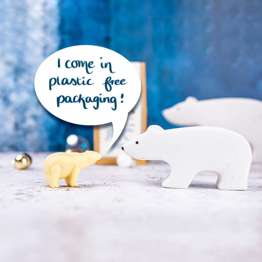 Organic White Chocolate Polar Bears 100g
