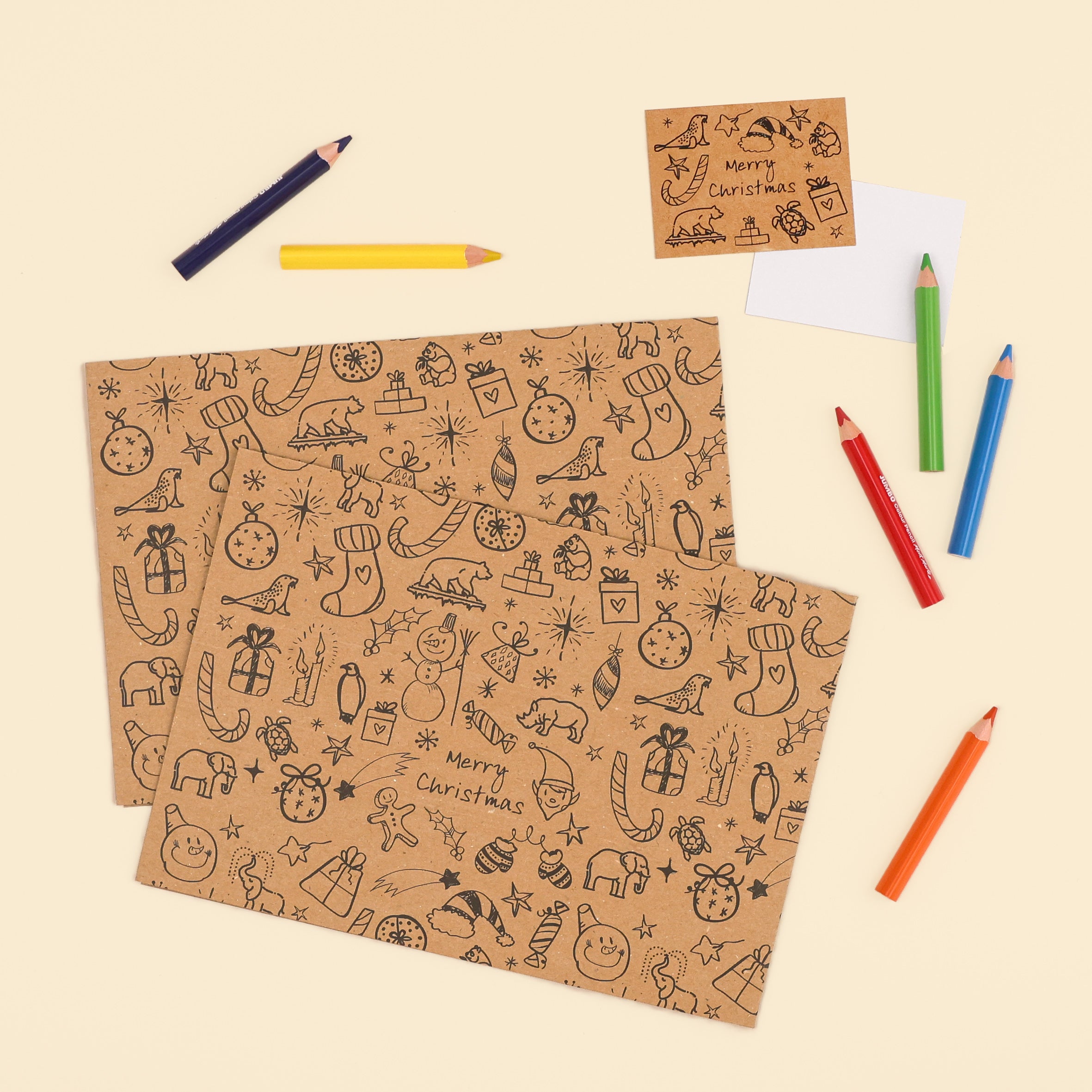Colour in Christmas Cards (10 pack)