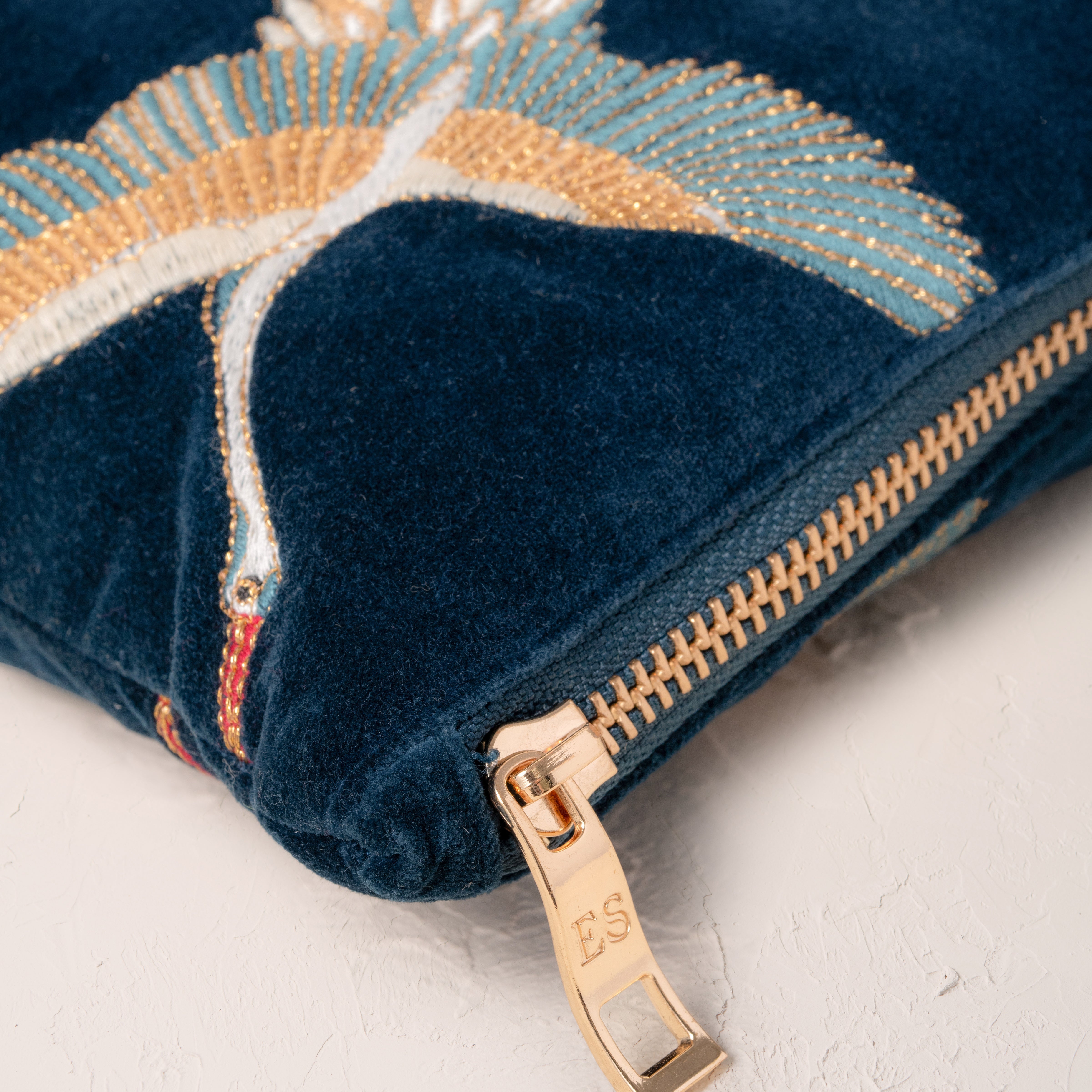 Cranes Everyday Pouch - Ink Blue