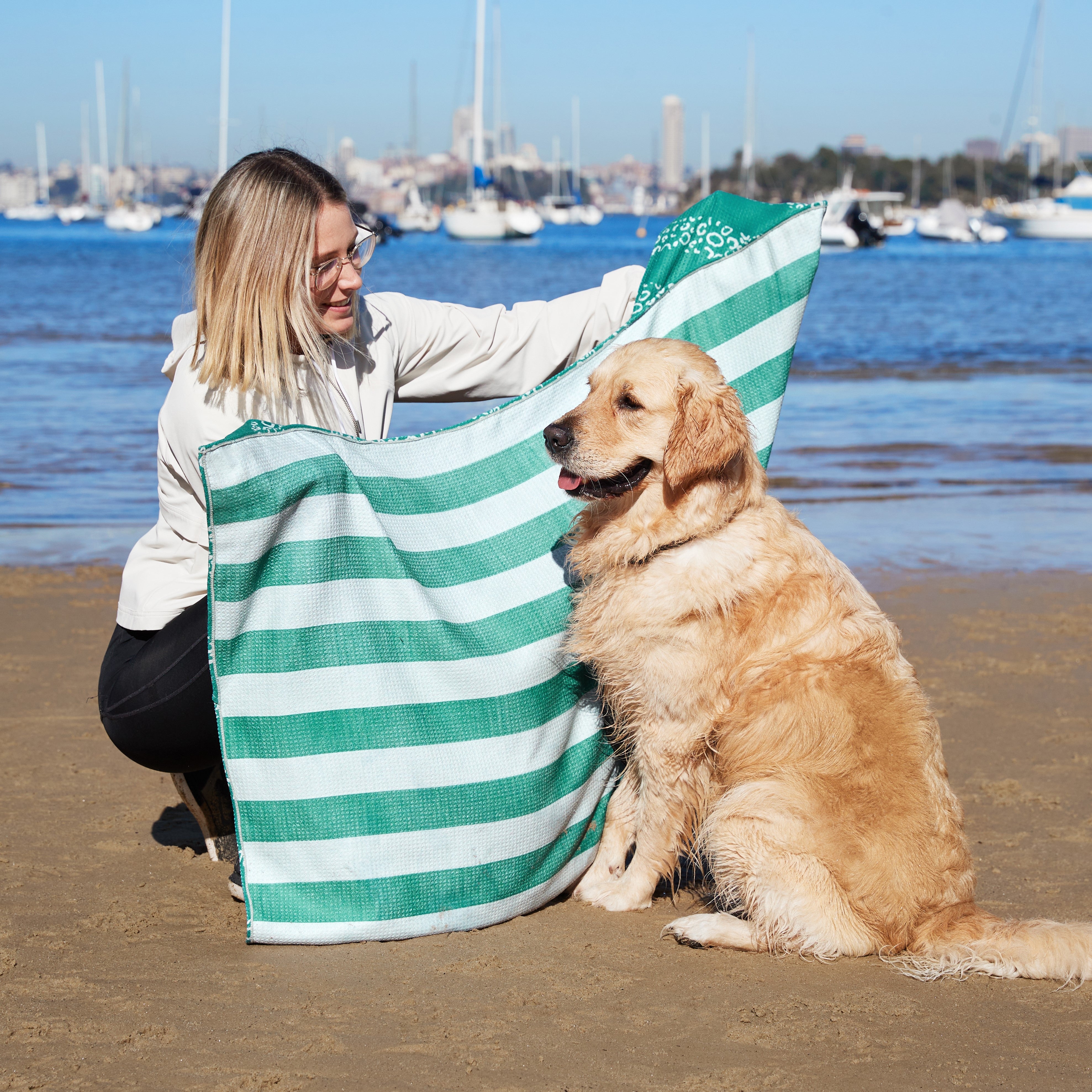 Dock & Bay Medium Dog Towel - Woofs Go Wild