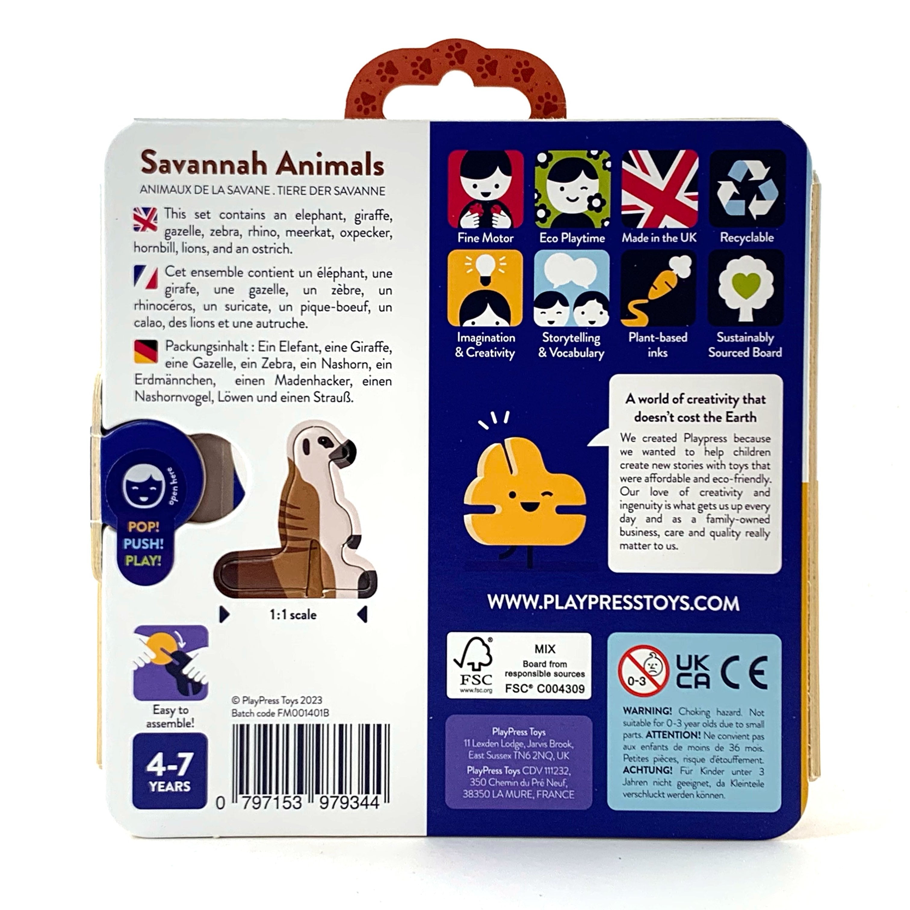 Pop-out & Build Savannah Play Set