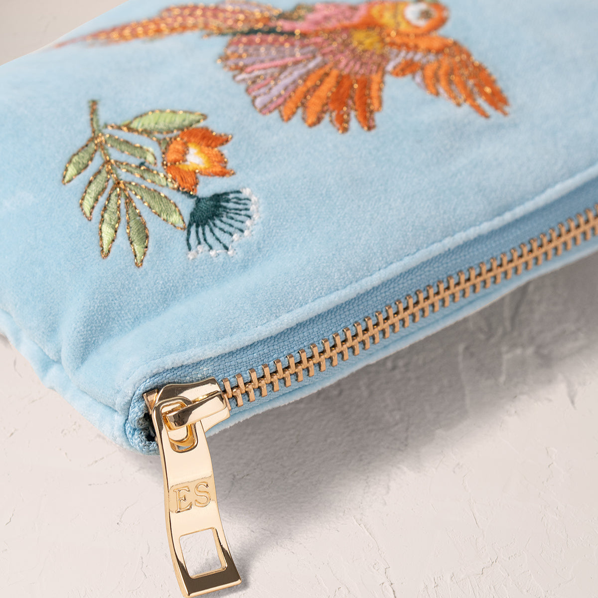 Flying Parrots Coin Purse - French Blue