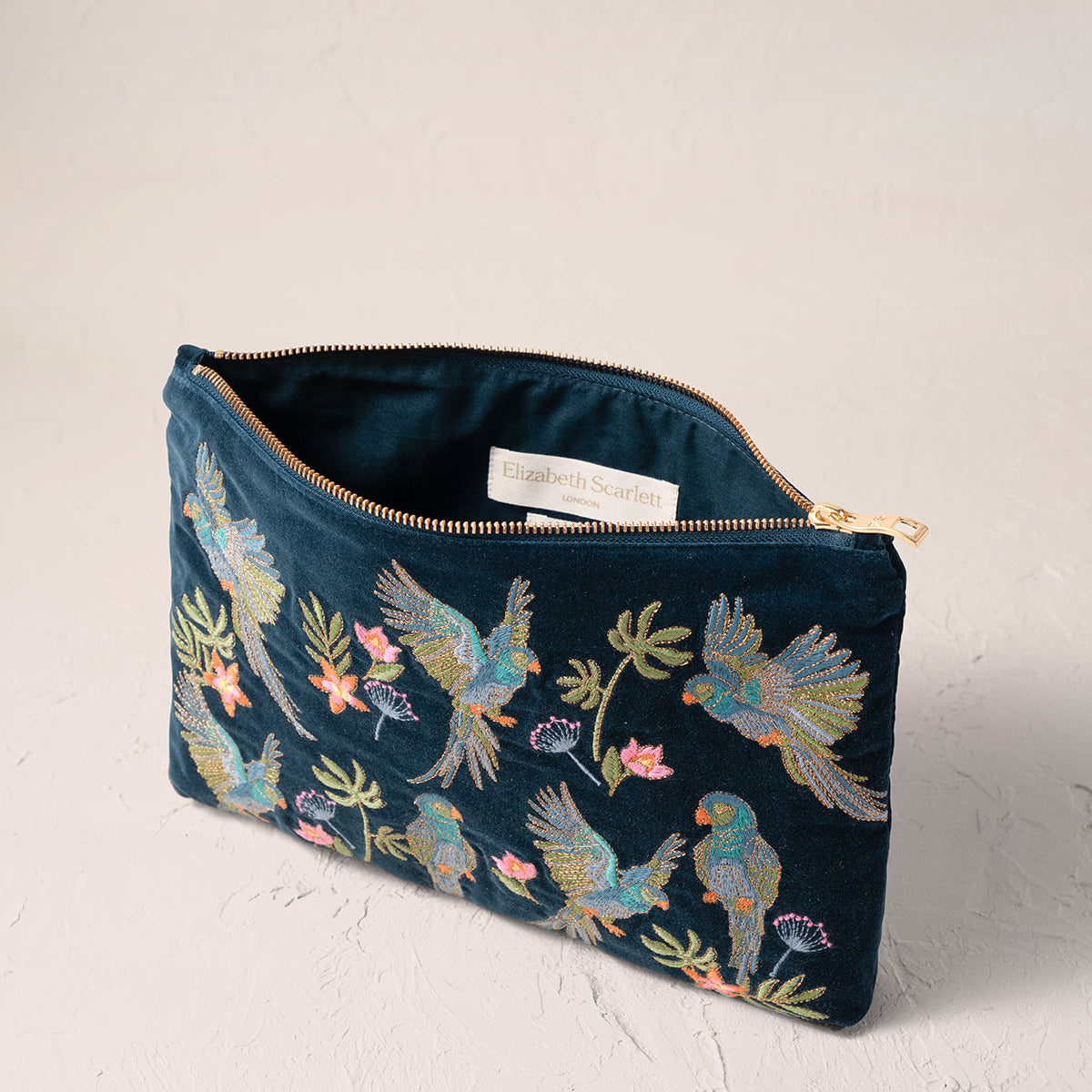 Flying Parrots Everyday Pouch - Ink Blue