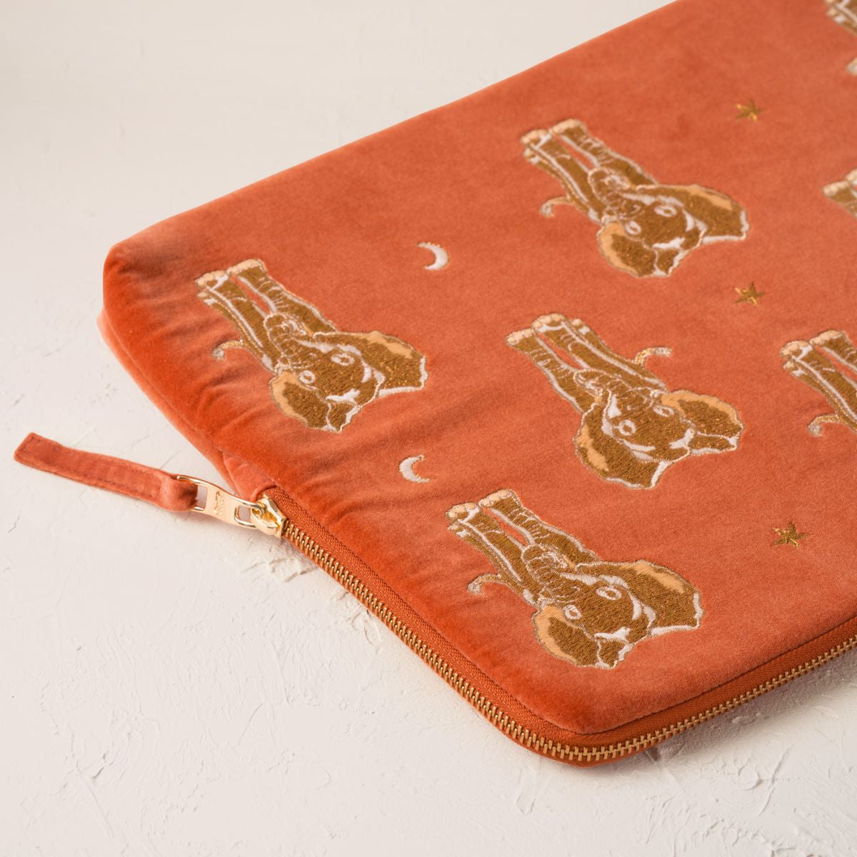 Golden Elephants Laptop Case - Large