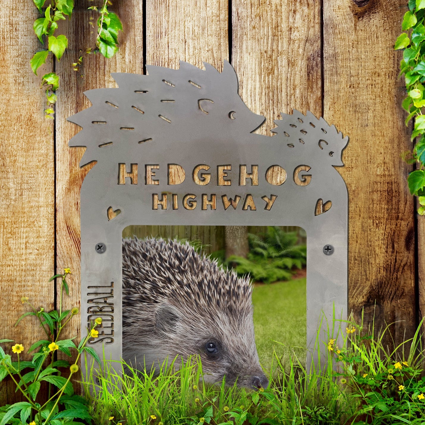 Seedball Hedgehog Highway Sign
