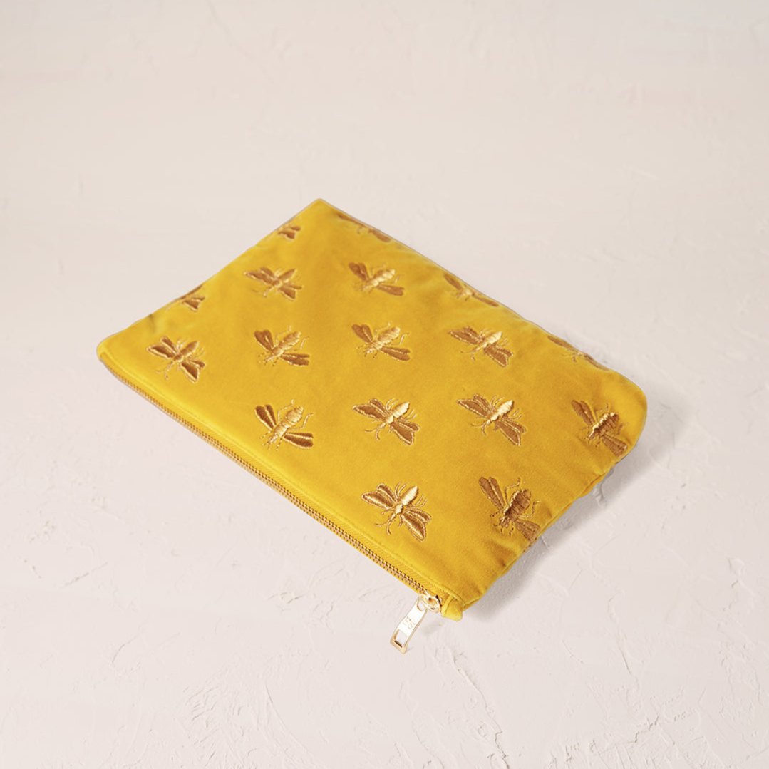 Honey Bee Everyday Pouch - Mustard Yellow