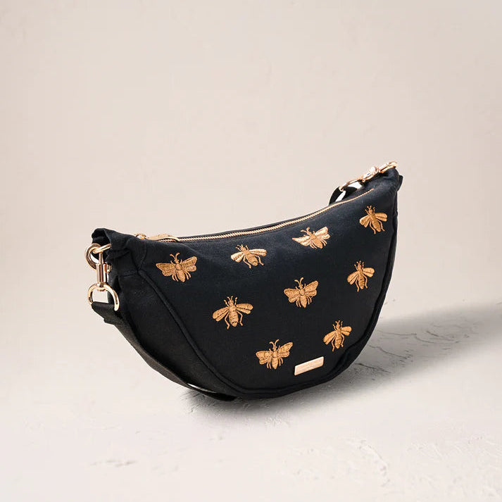 Honey bee Crossbody Sling Bag - Charcoal