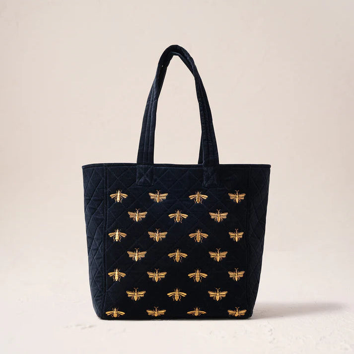 Honey bee Tote Bag - Charcoal
