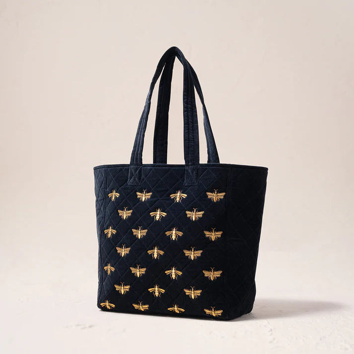 Honey bee Tote Bag - Charcoal