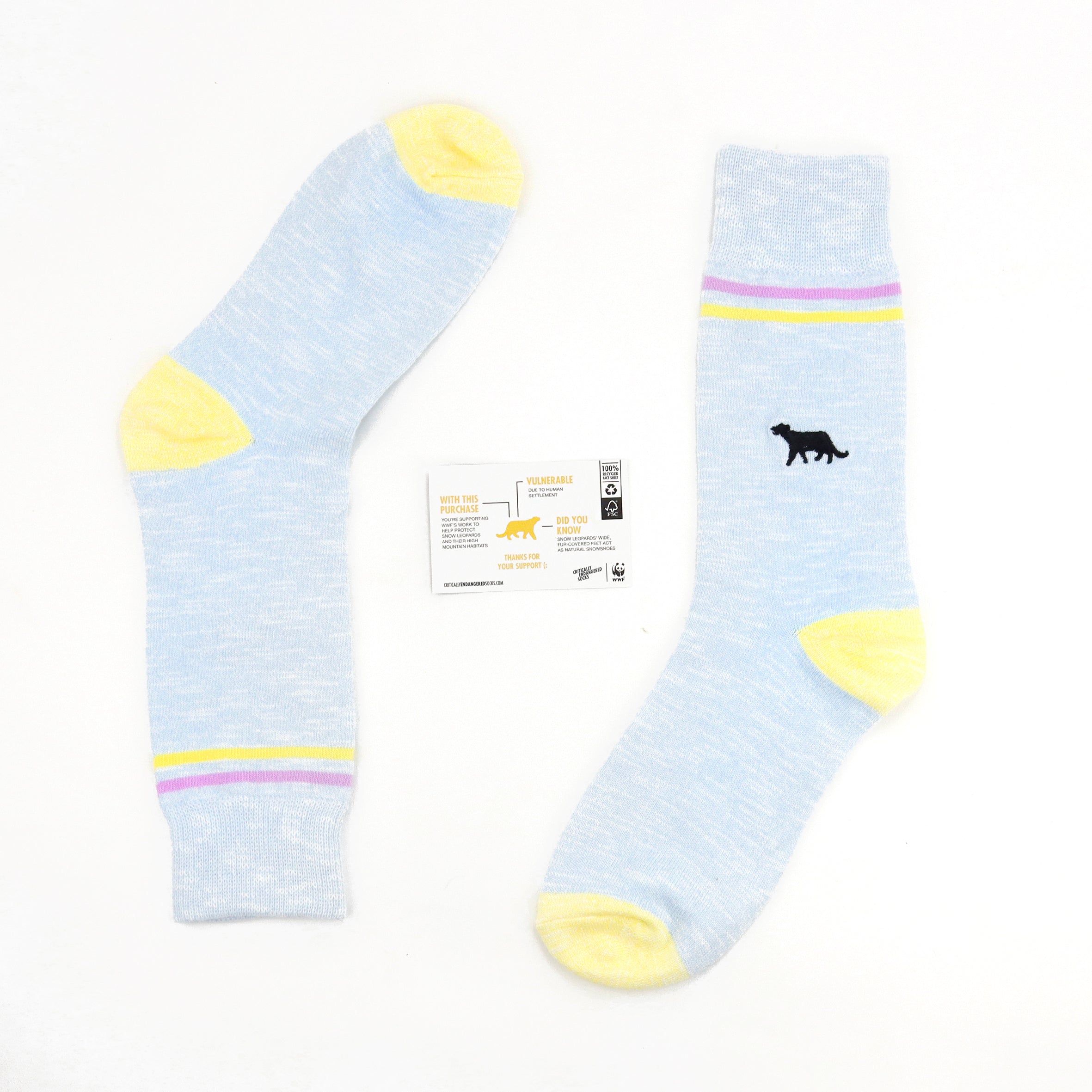 Critically Endangered Adult Speckled Socks - Snow Leopard