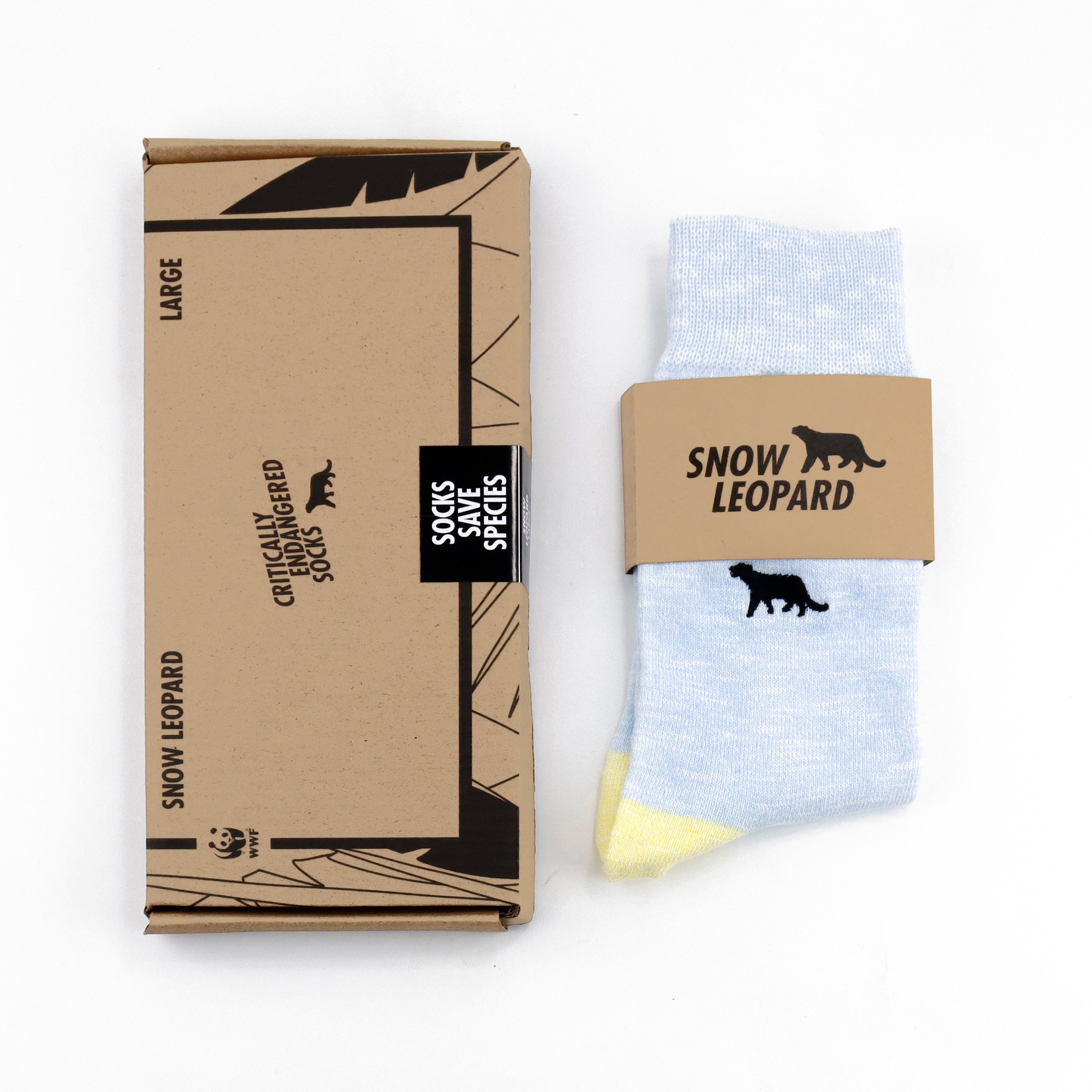 Critically Endangered Adult Speckled Socks - Snow Leopard