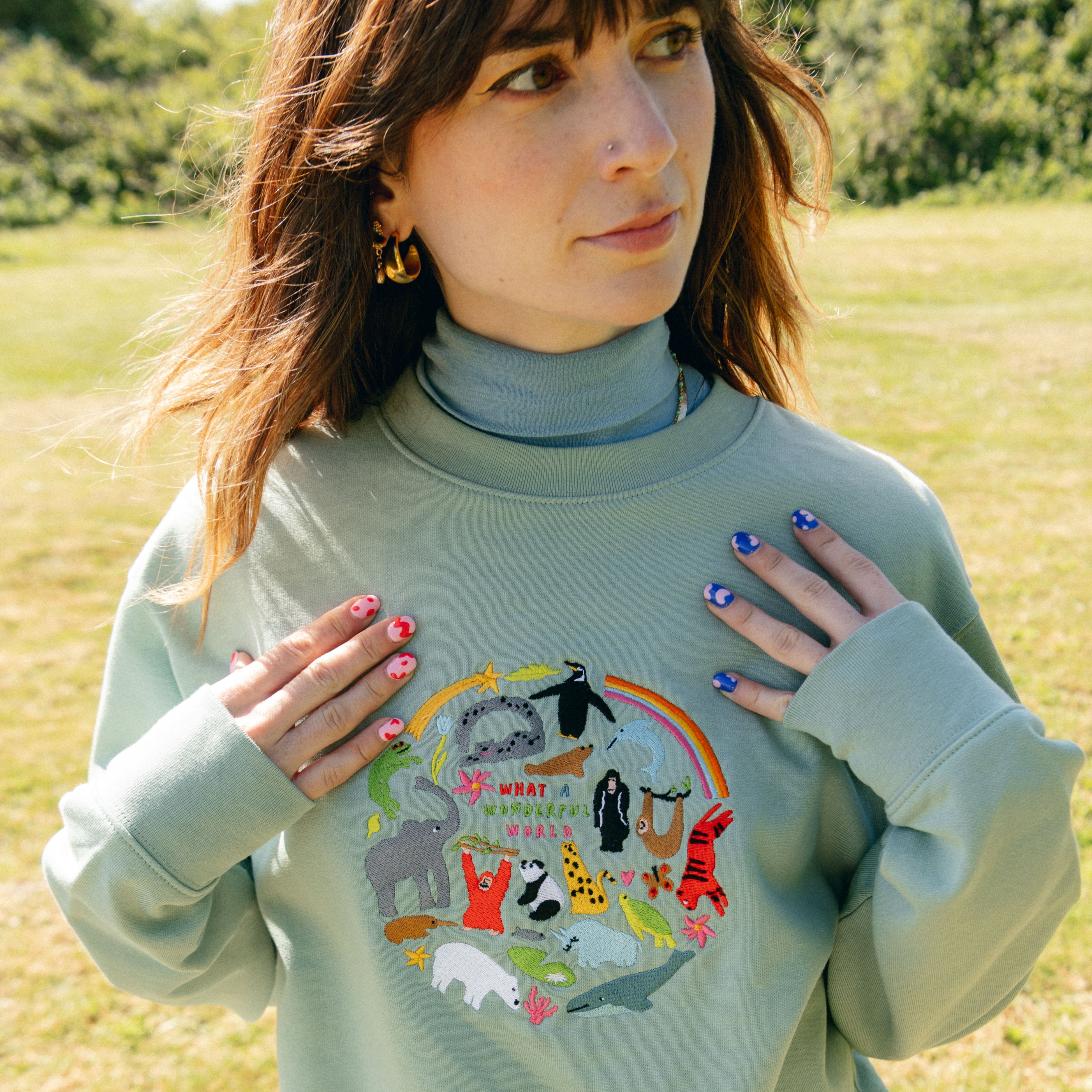 WWF Limited Edition 'What A Wonderful World' Embroidered Adults Sweatshirt
