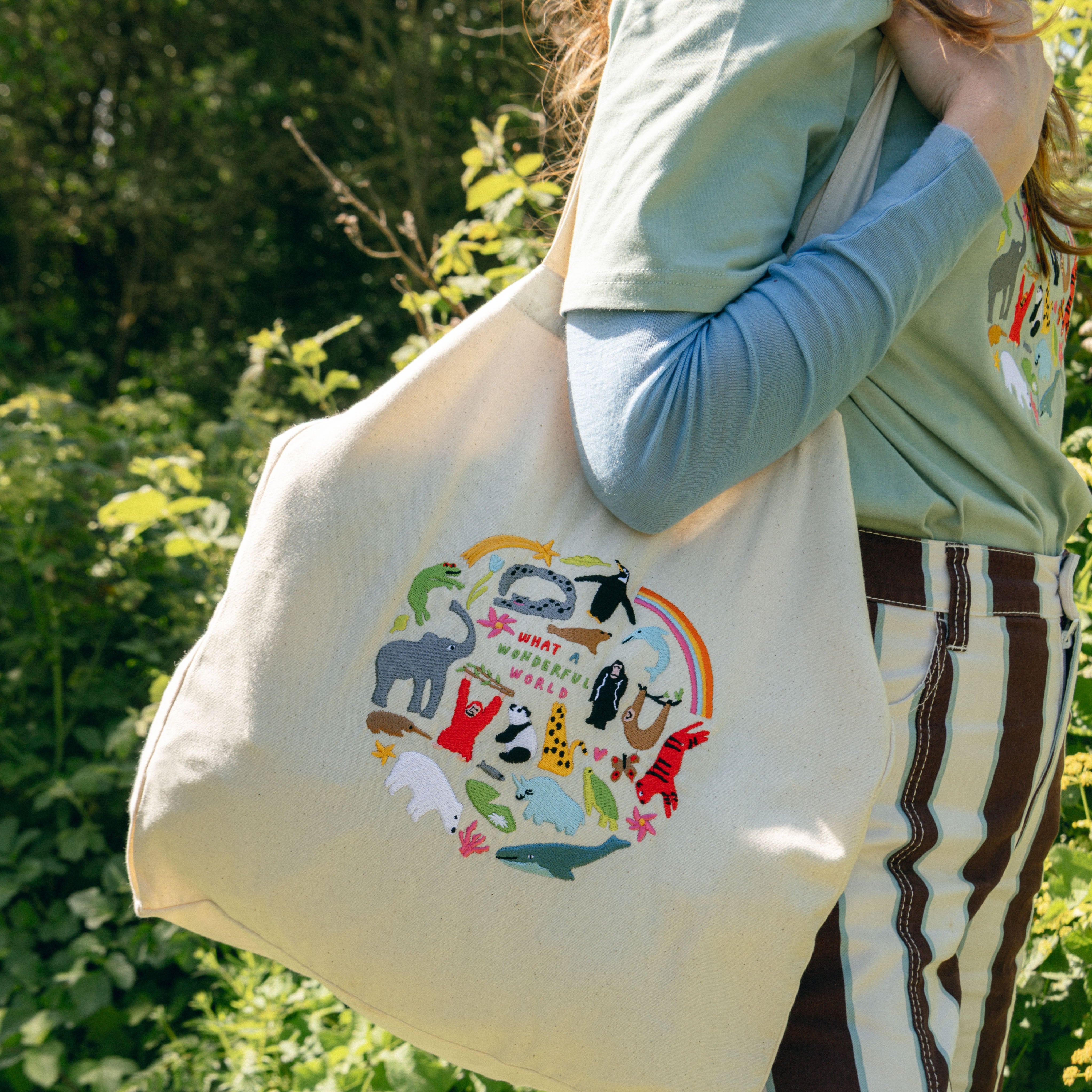 WWF Limited Edition 'What A Wonderful World' Embroidered Tote Bag