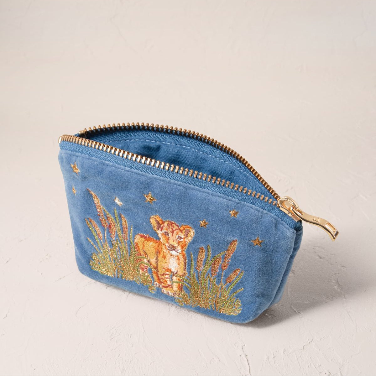 Lion Pride Coin Purse - Dusky Blue