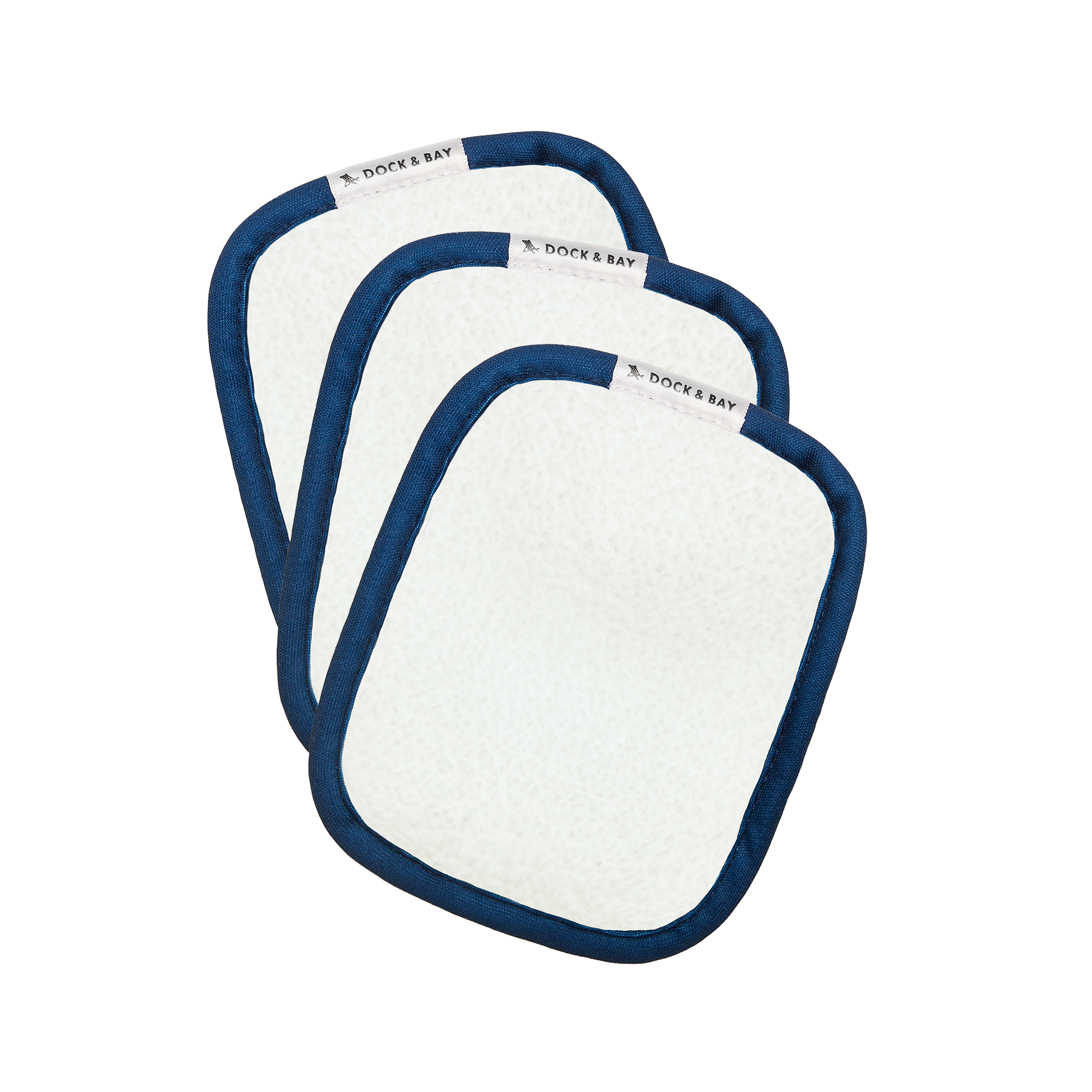 Dock & Bay Reusable Makeup Removers - Whitsunday Blue (3 Pack)