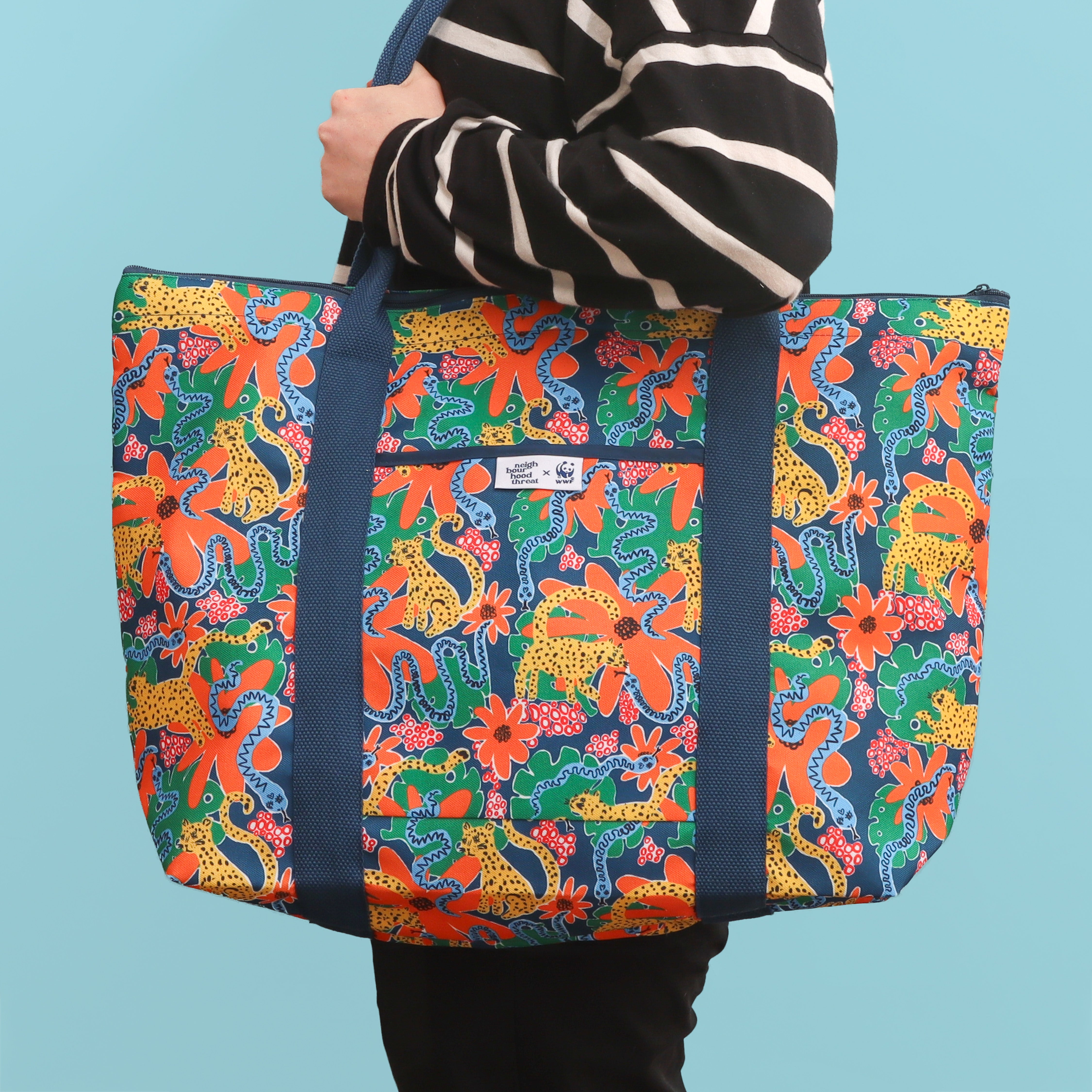 Jaguars in the Jungle Large Tote Bag