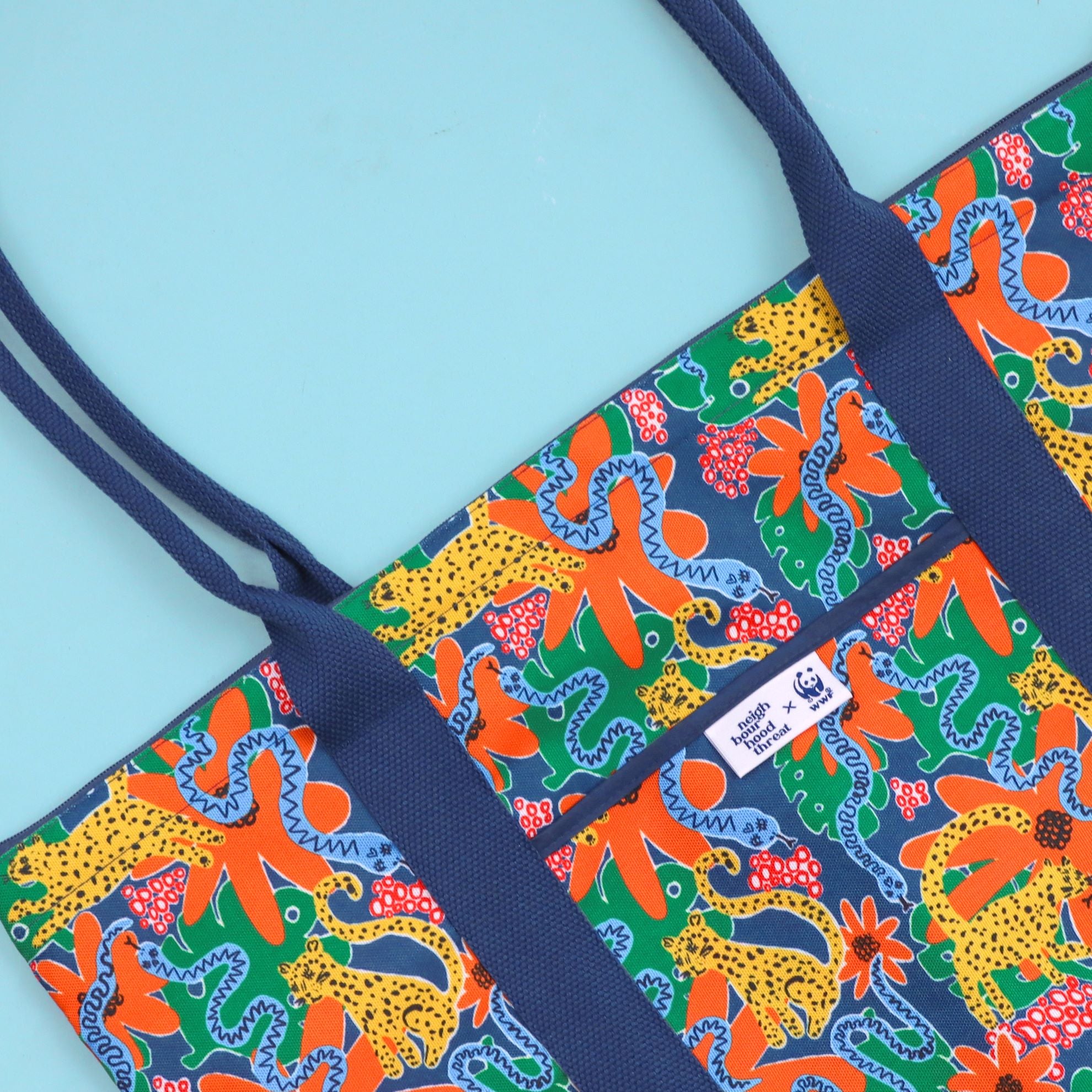 Jaguars in the Jungle Large Tote Bag