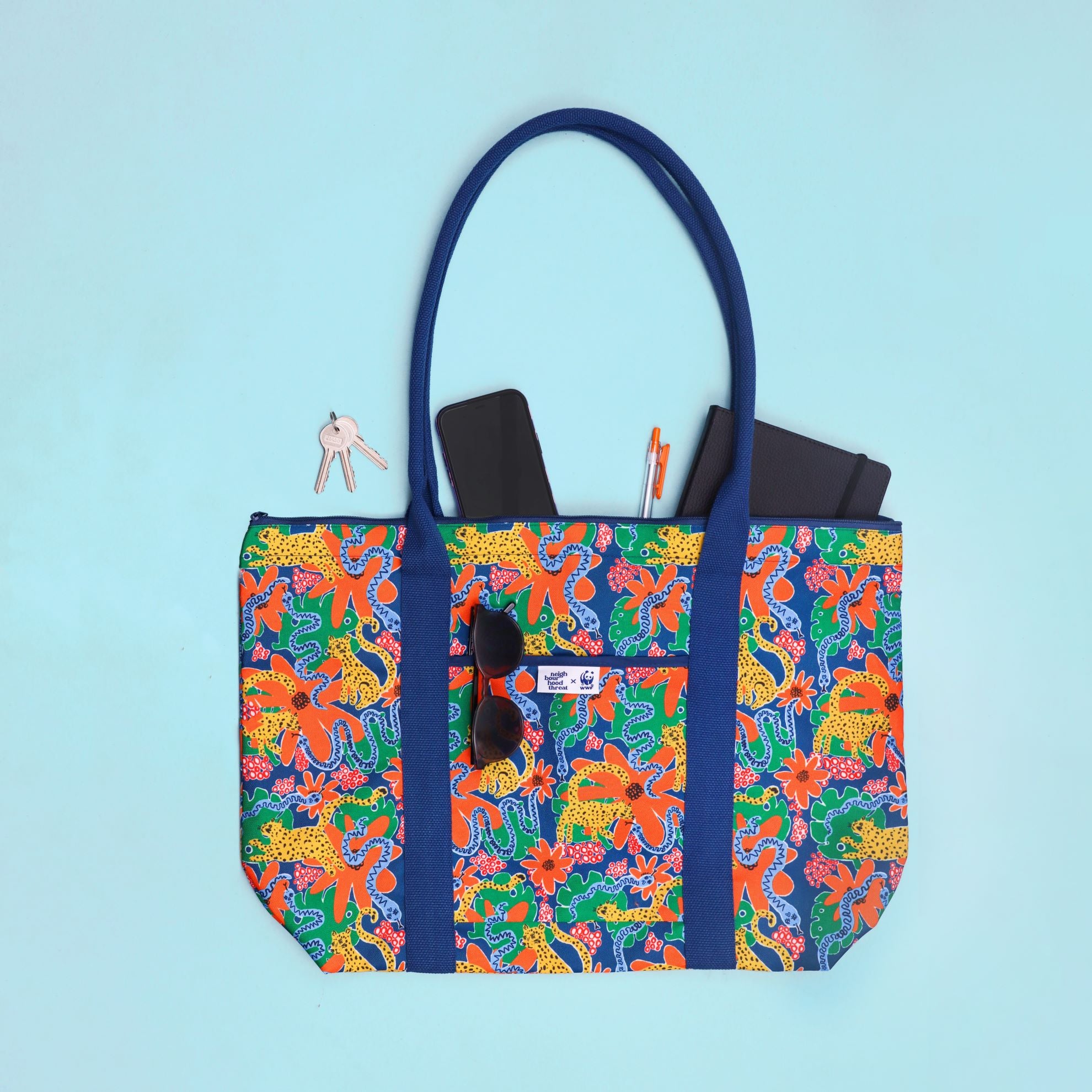 Jaguars in the Jungle Large Tote Bag