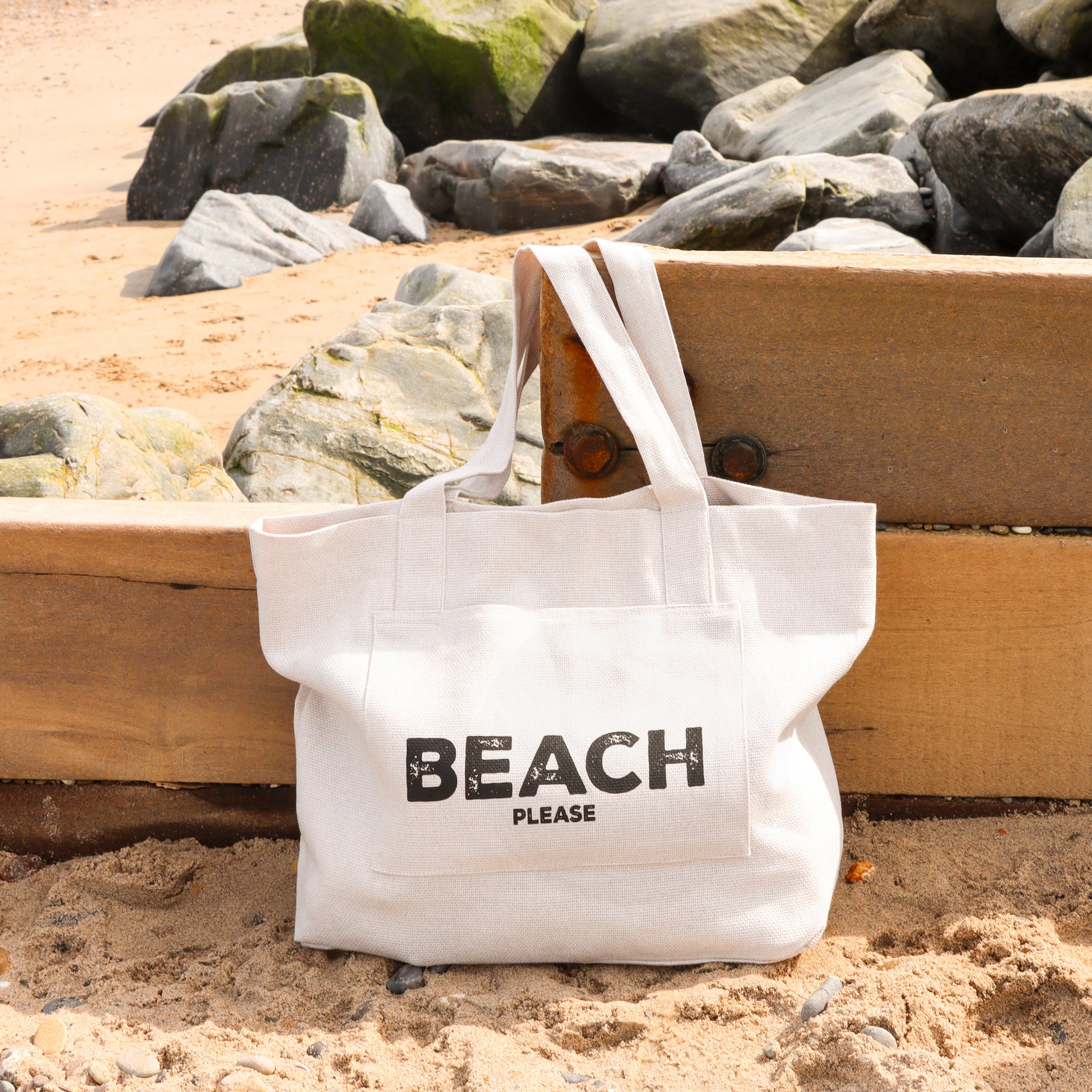 Cotton Beach Bag - Sand