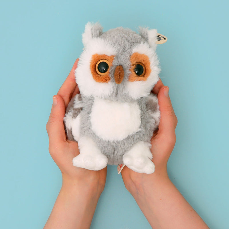 WWF Plush Fluffy Grey Owl