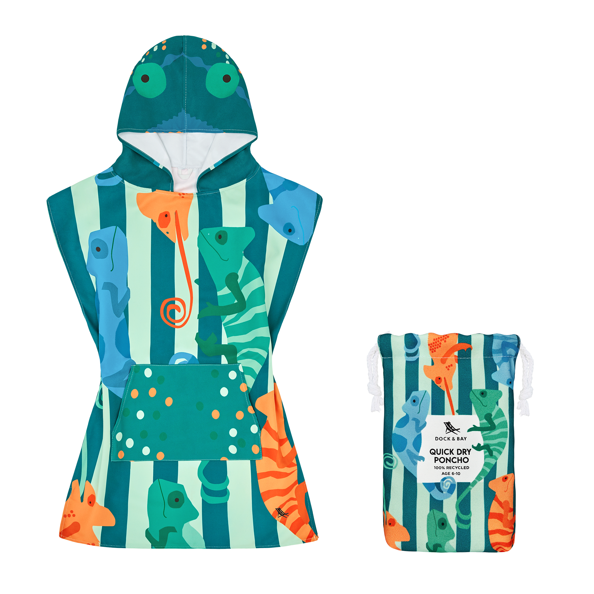 Dock & Bay Kids Poncho - Karma Chameleon