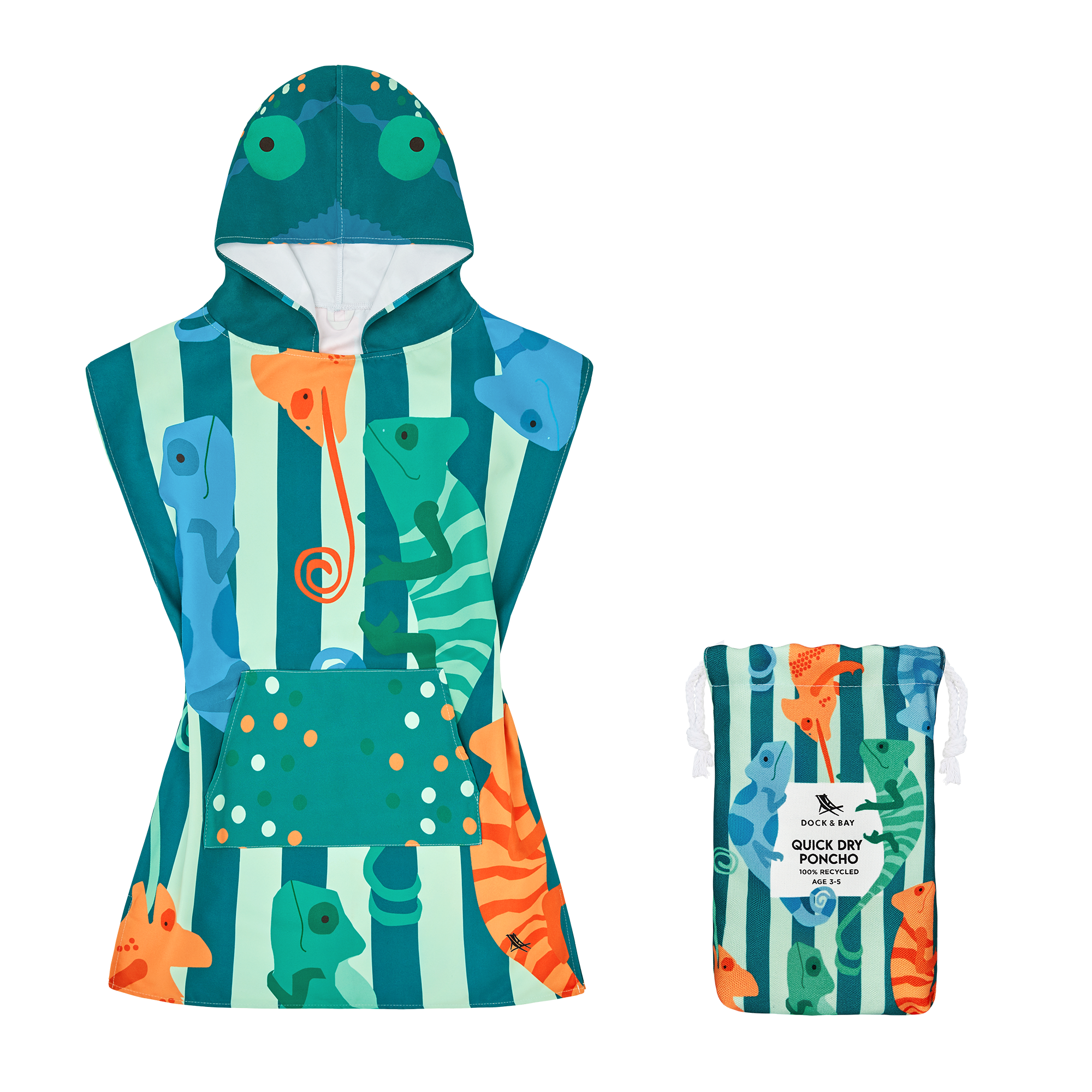 Dock & Bay Kids Poncho - Karma Chameleon