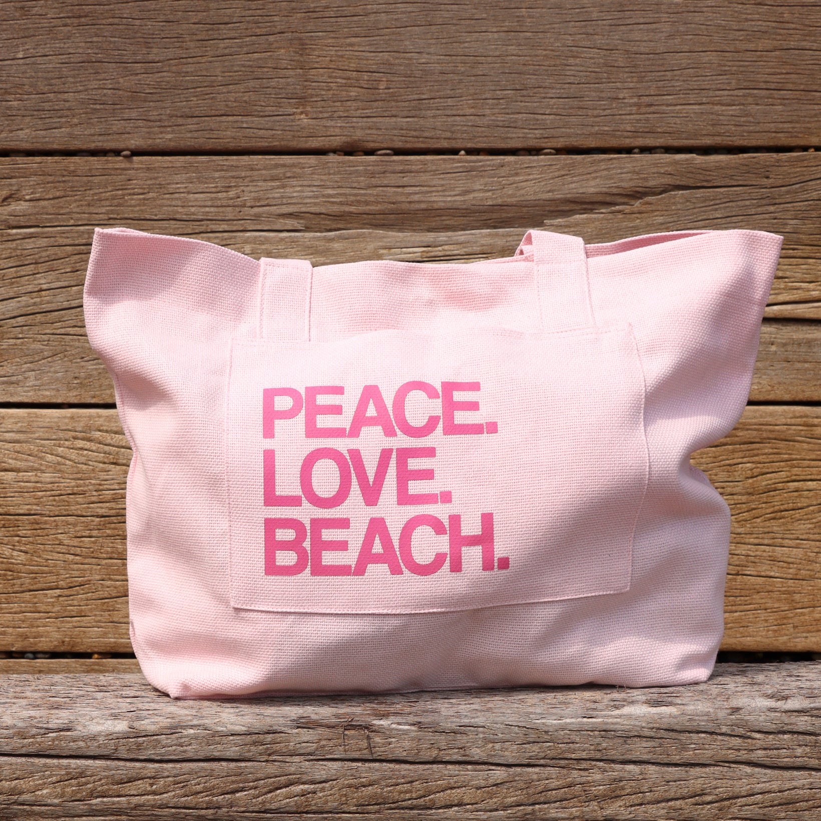 Cotton Beach Bag - Pink
