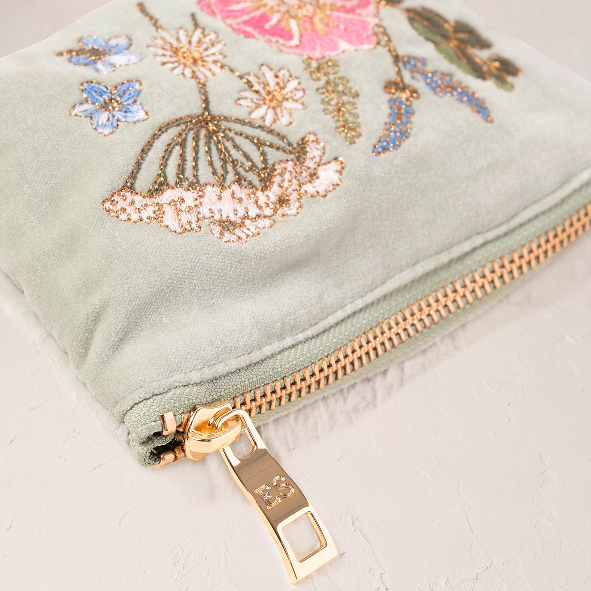 Pressed Flowers Coin Purse - Sage