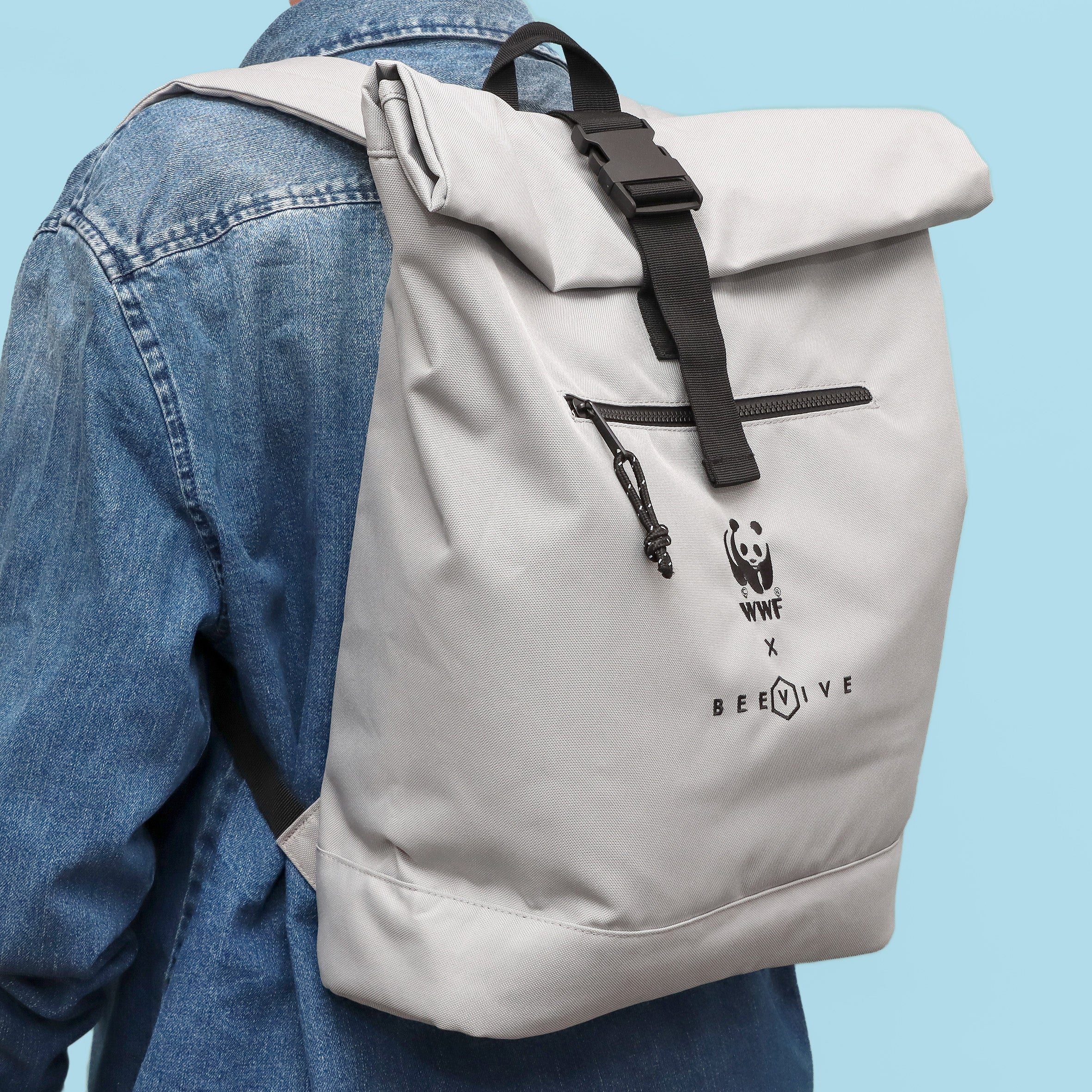 Adventure Recycled Roll-top Backpack - Grey