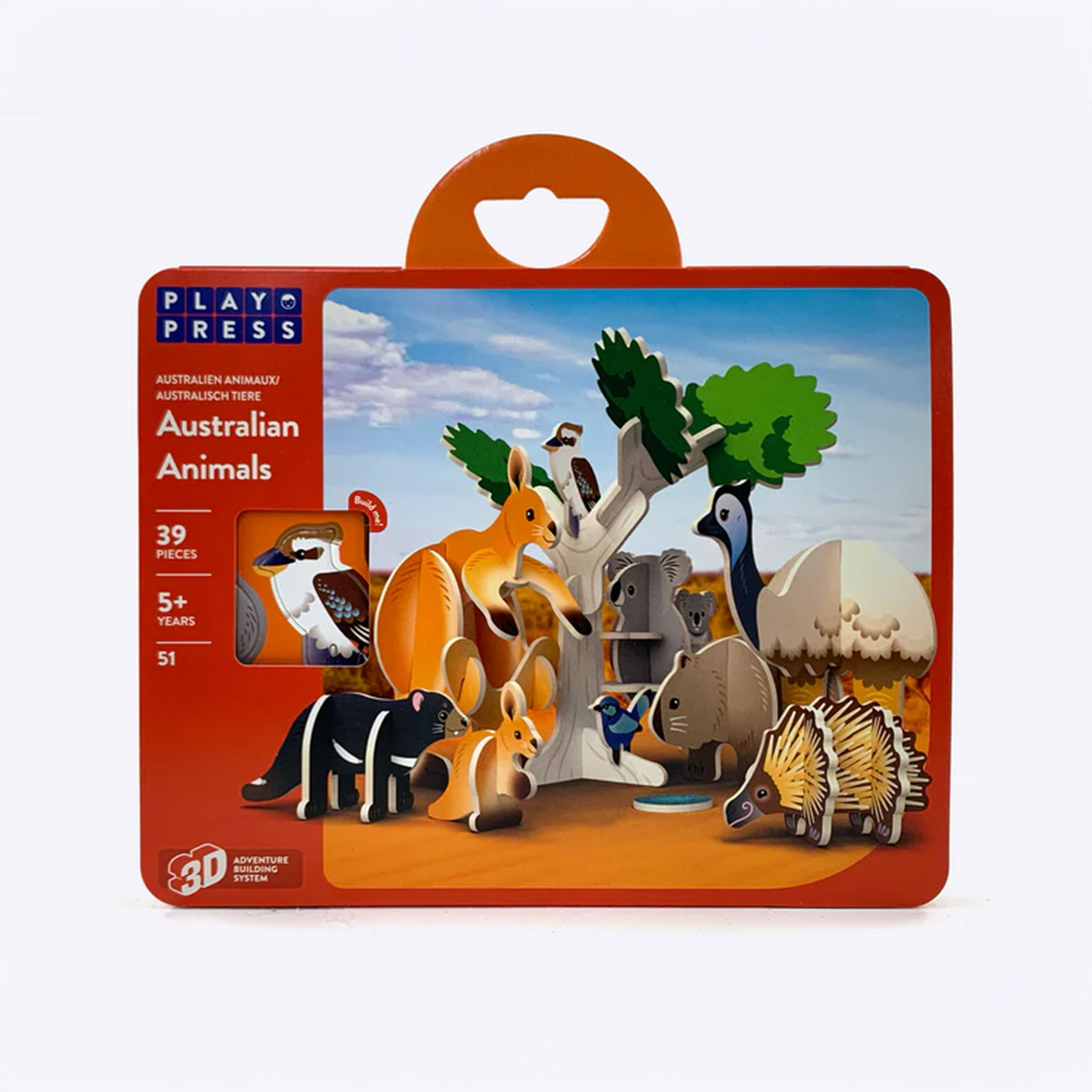 Pop-out & Build Australian Animals Play Set