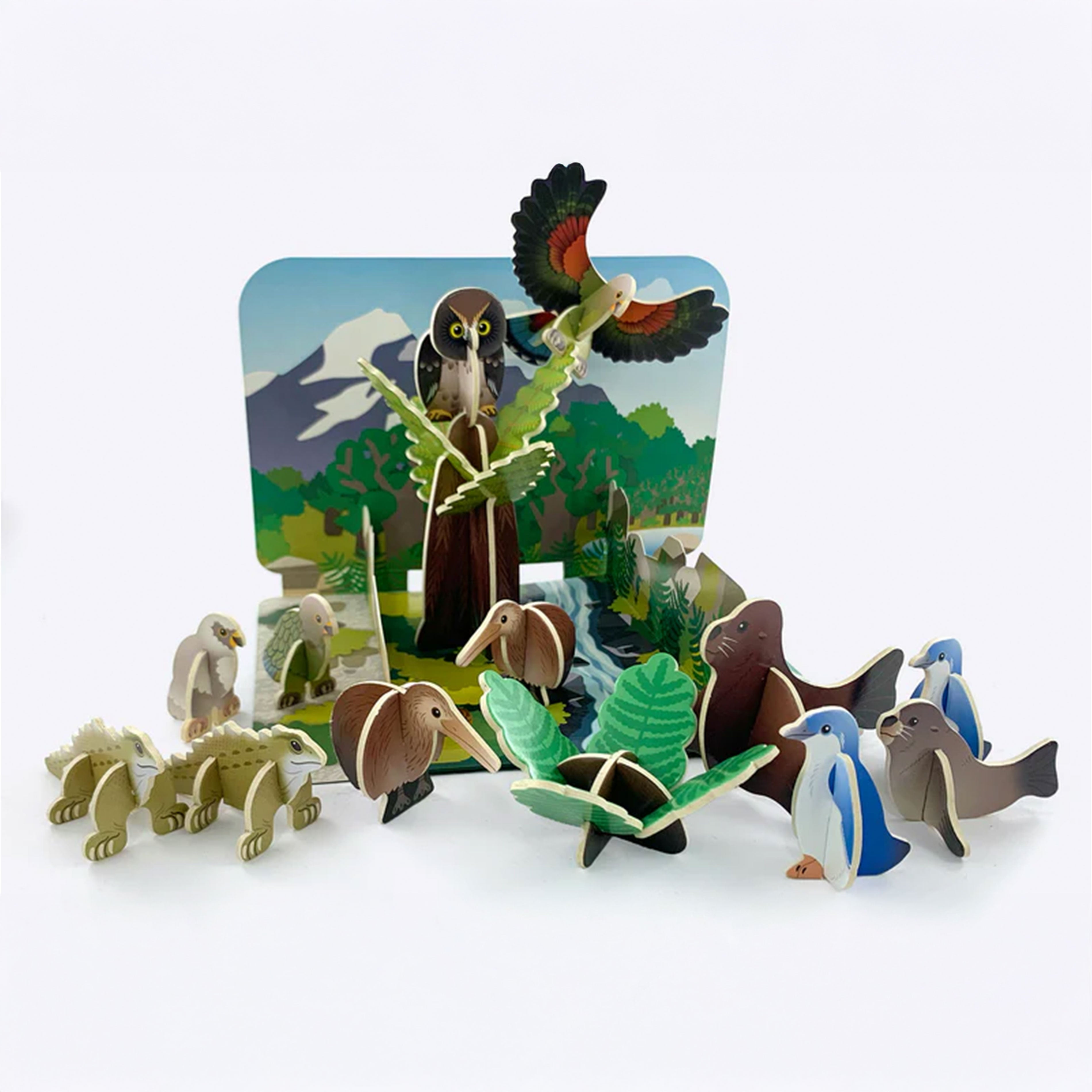 Pop-out & Build New Zealand Animals Play Set
