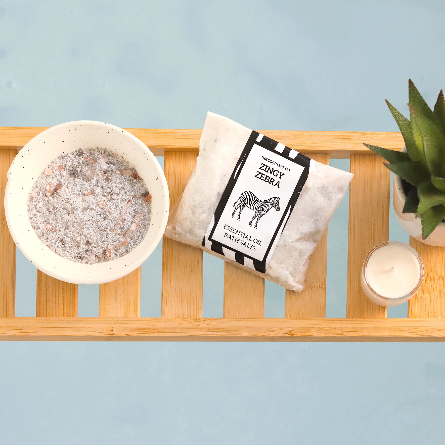 Essential Oil Bath Salts 250g - Zingy Zebra